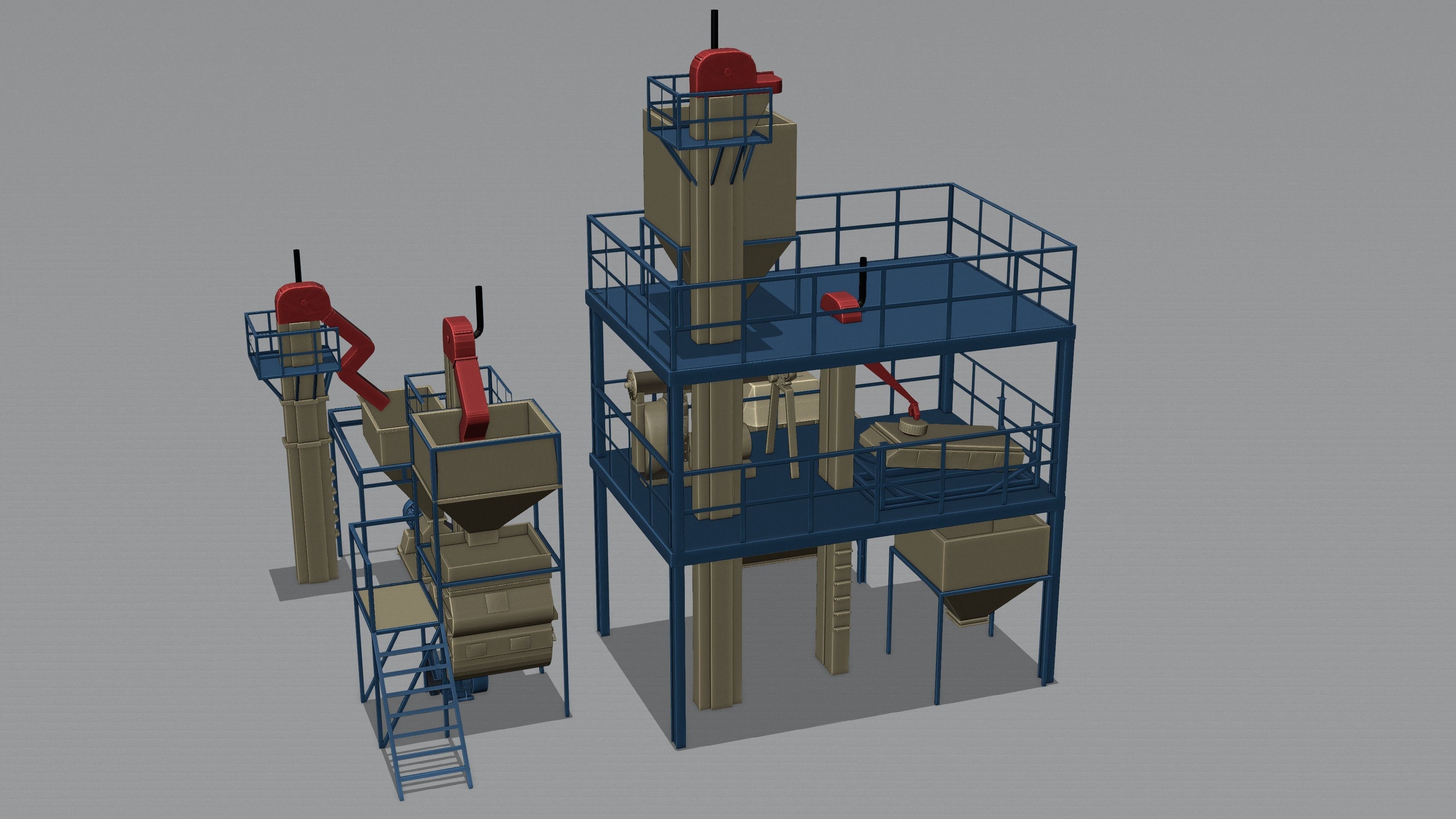 Feed Sanitization Full Machine Low-poly 3D model_1