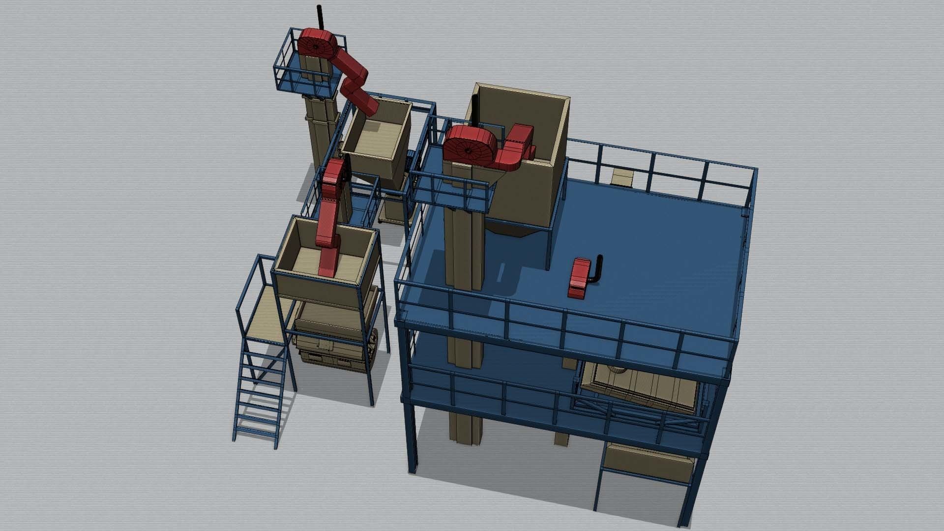 Feed Sanitization Full Machine Low-poly 3D model_7