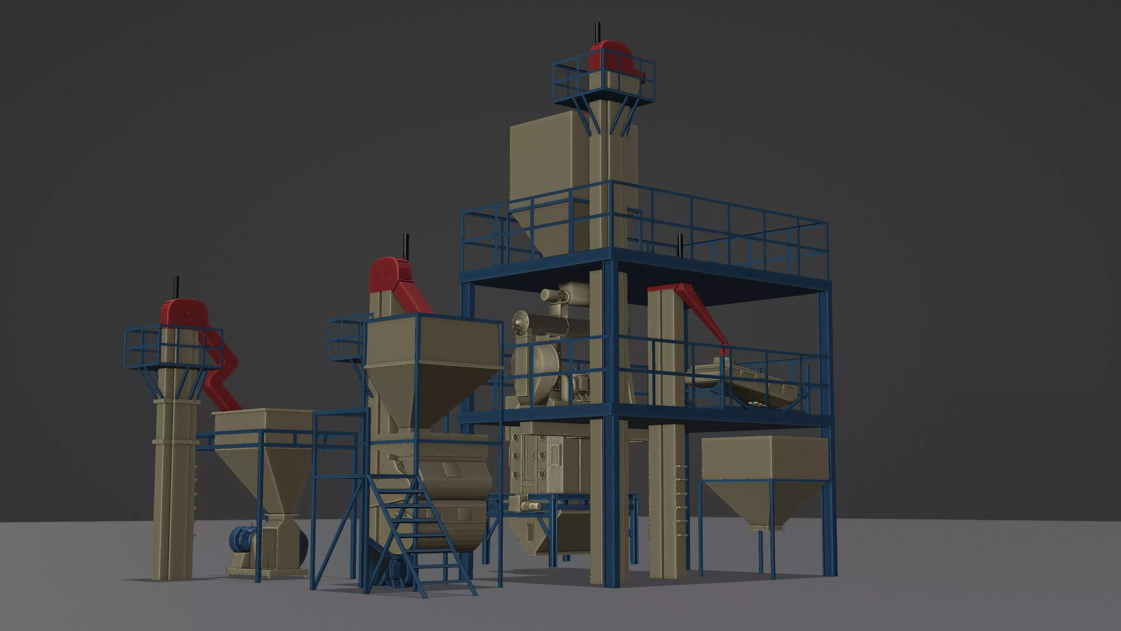 Feed Sanitization Full Machine Low-poly 3D model_0