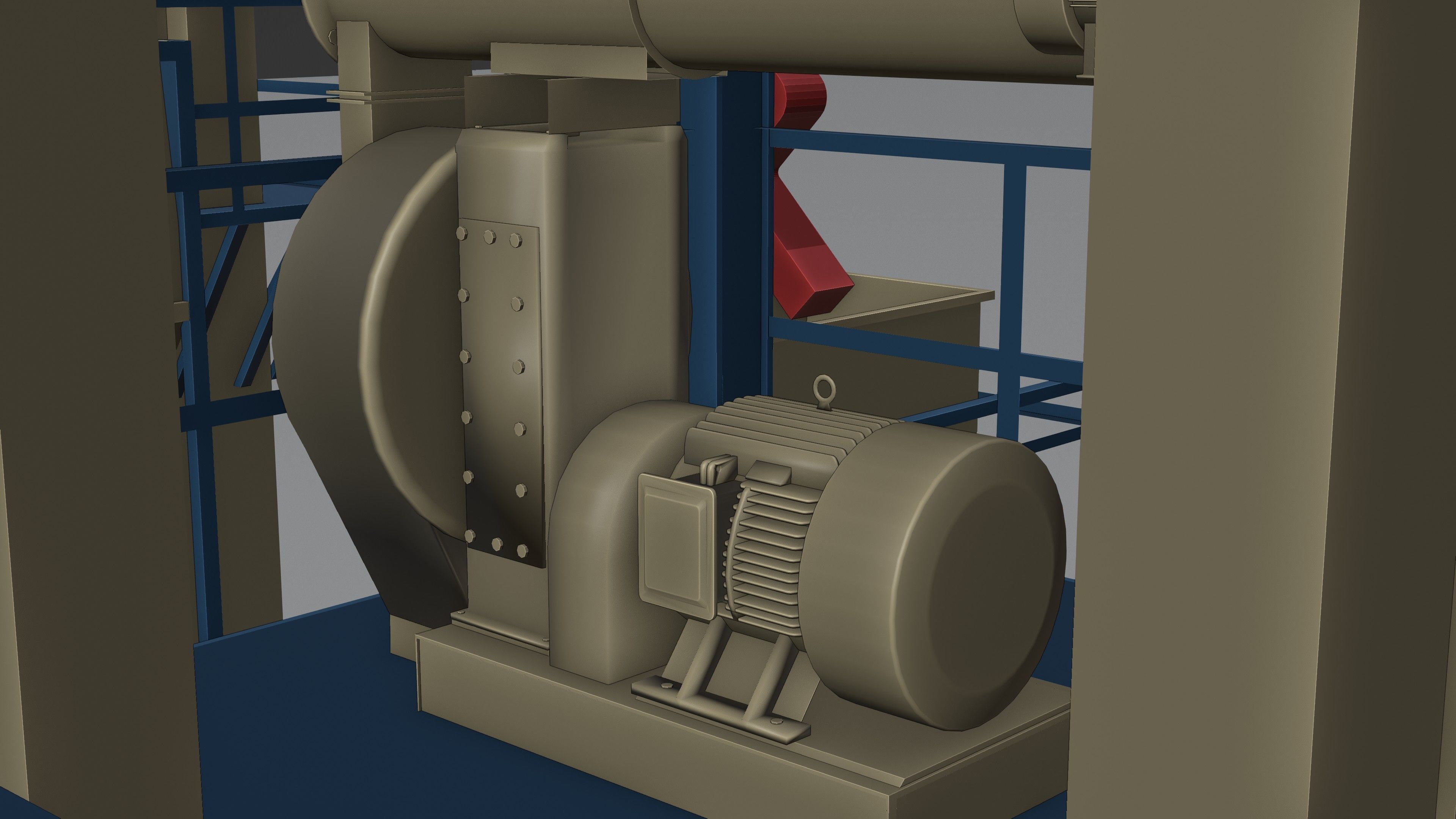 Feed Sanitization Full Machine Low-poly 3D model_2