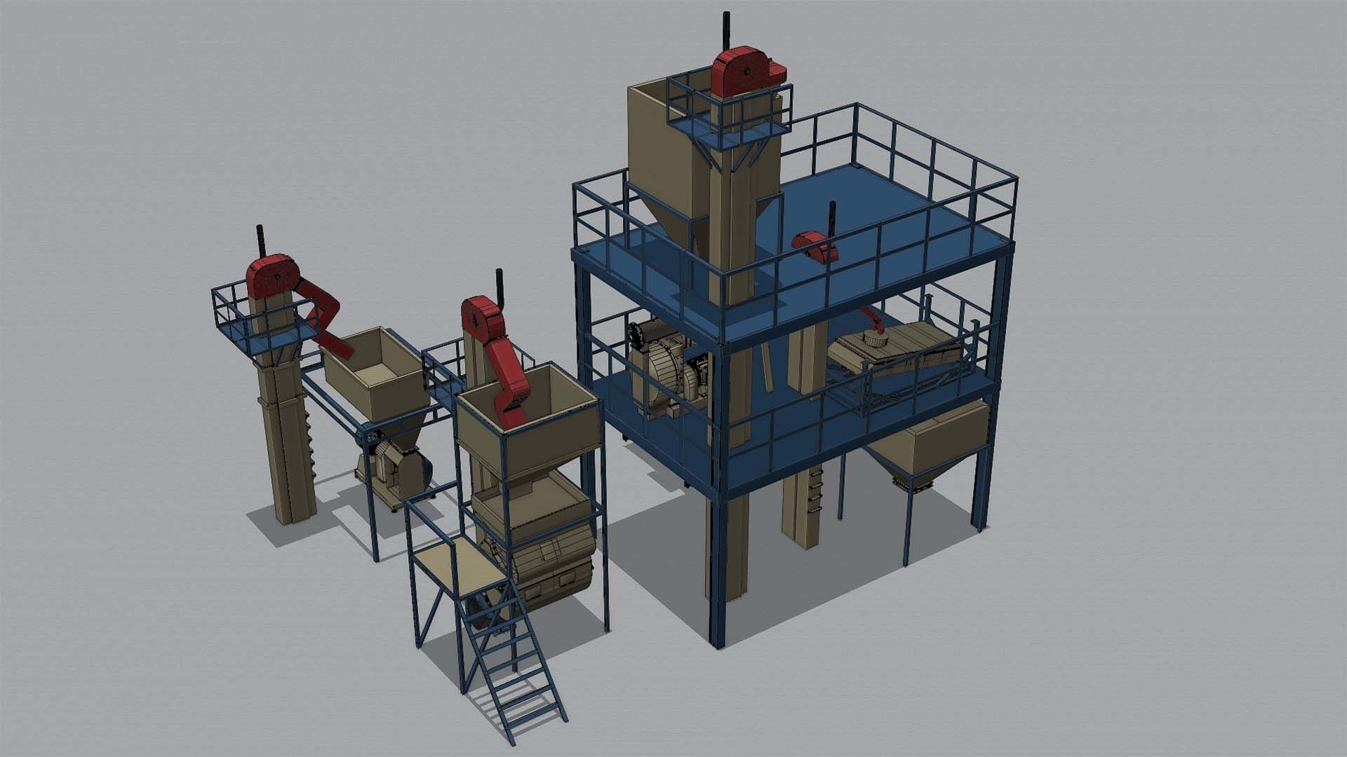 Feed Sanitization Full Machine Low-poly 3D model_6