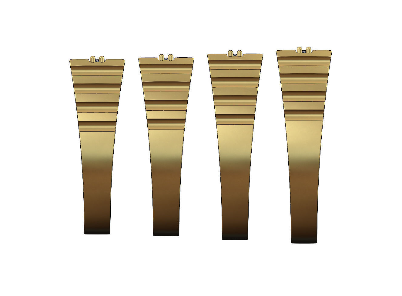 Diamond undulated fluted rectangular top signet Us sizes 6to9 3D print model_2
