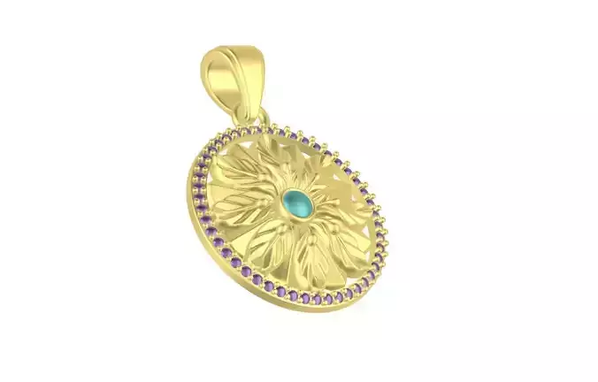 Flower Diamond Cluster Pendant