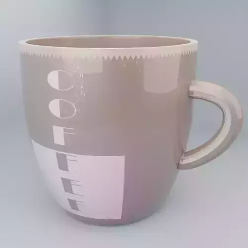 Coffee Mug UV Unwrapped 3D model