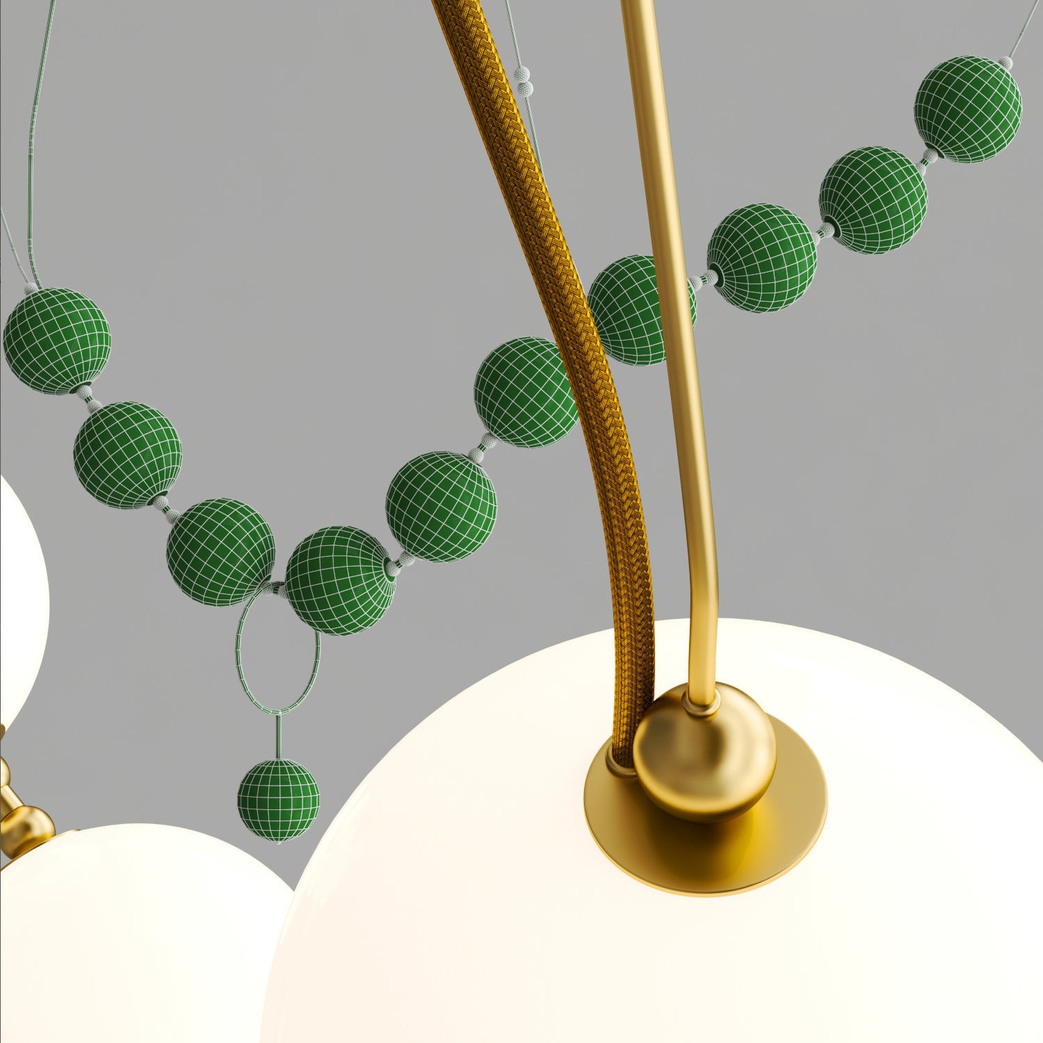 COCO Designer lamp made of glass balls 3D model_3