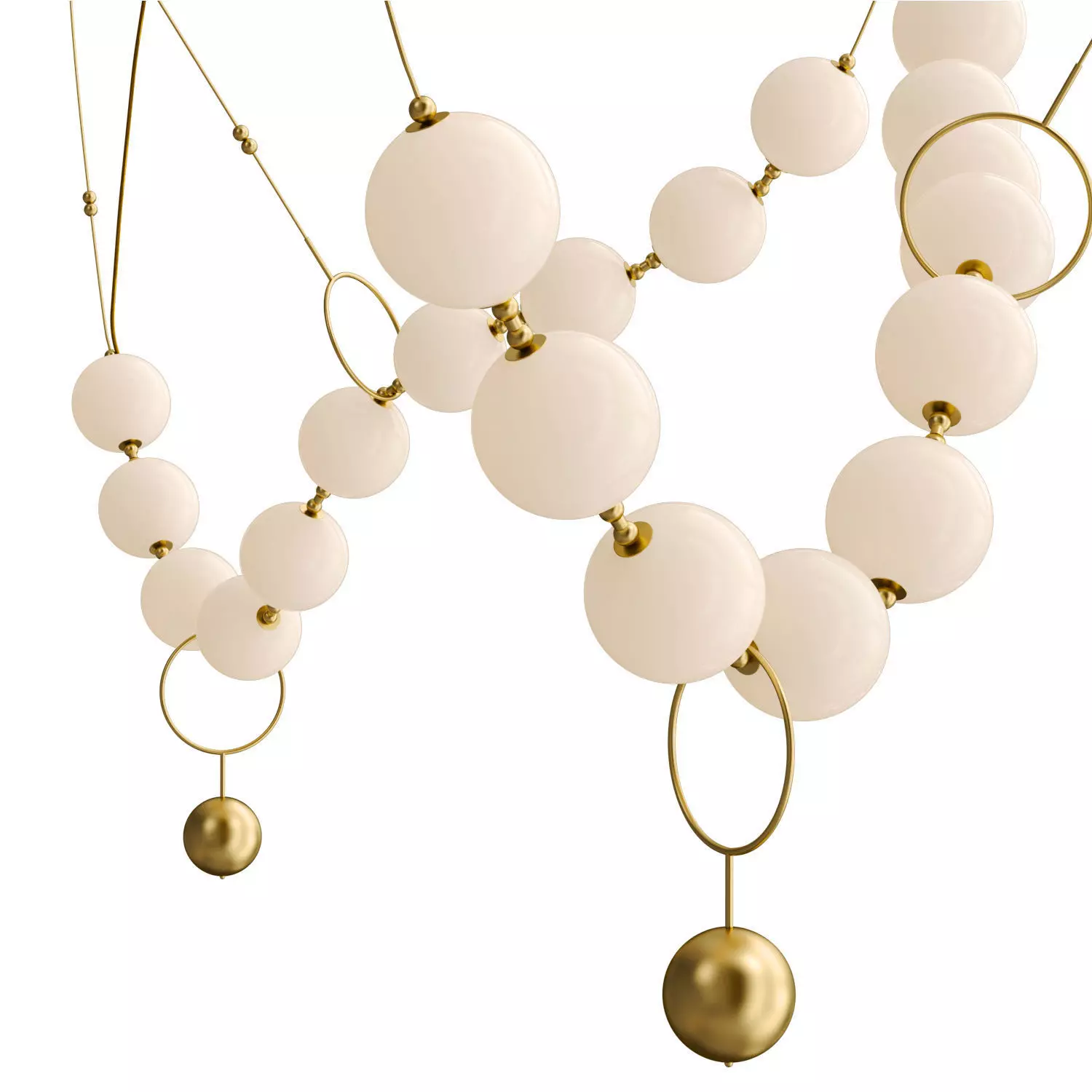 COCO Designer lamp made of glass balls 3D model_0