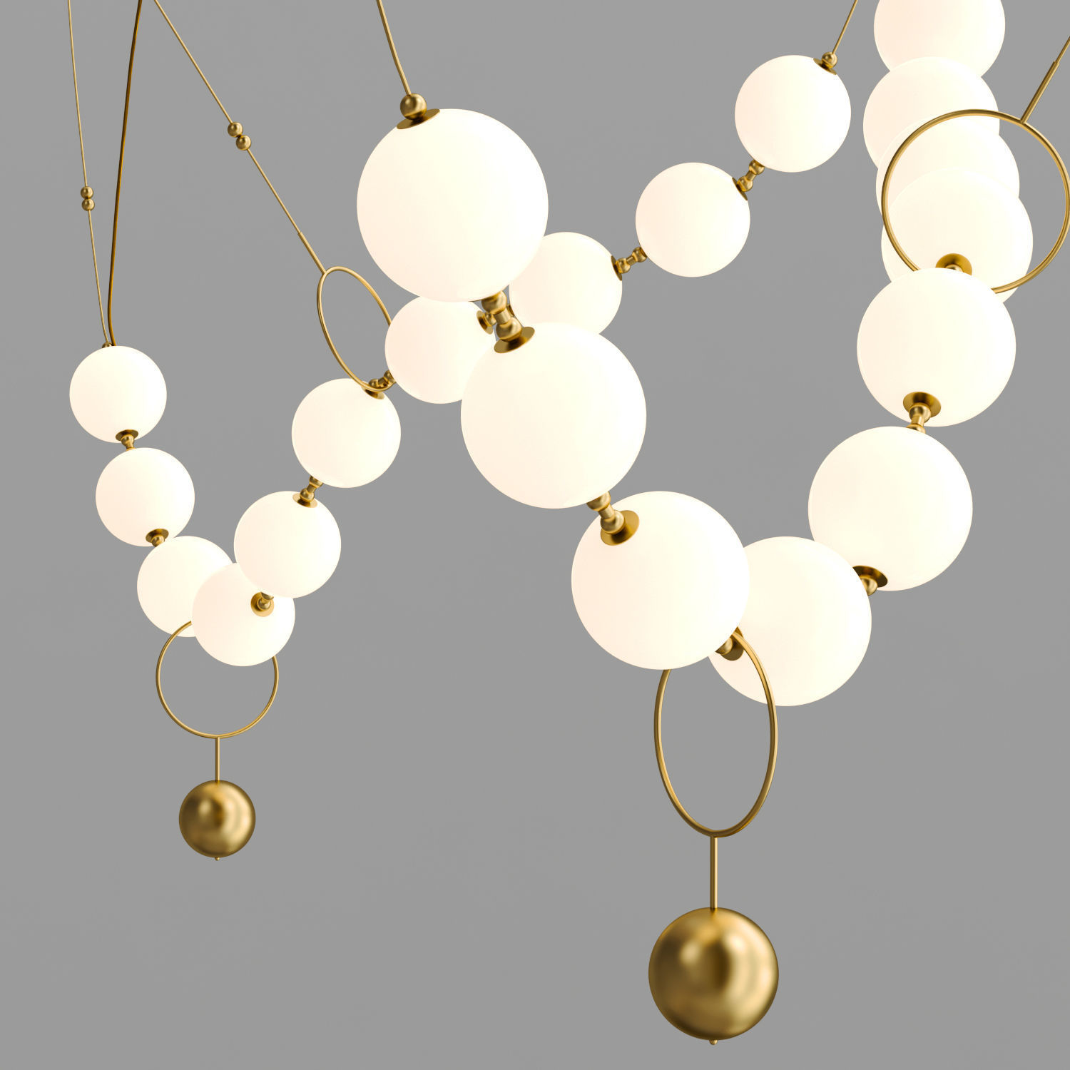 COCO Designer lamp made of glass balls 3D model_1