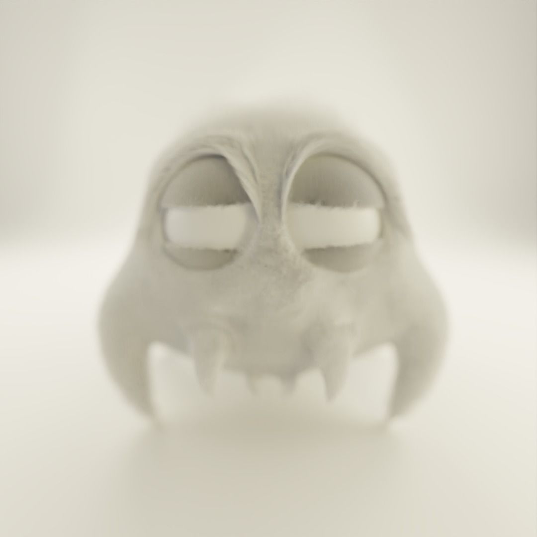 Cute Spider Character UV Unwrapped and Fur 3D model_5