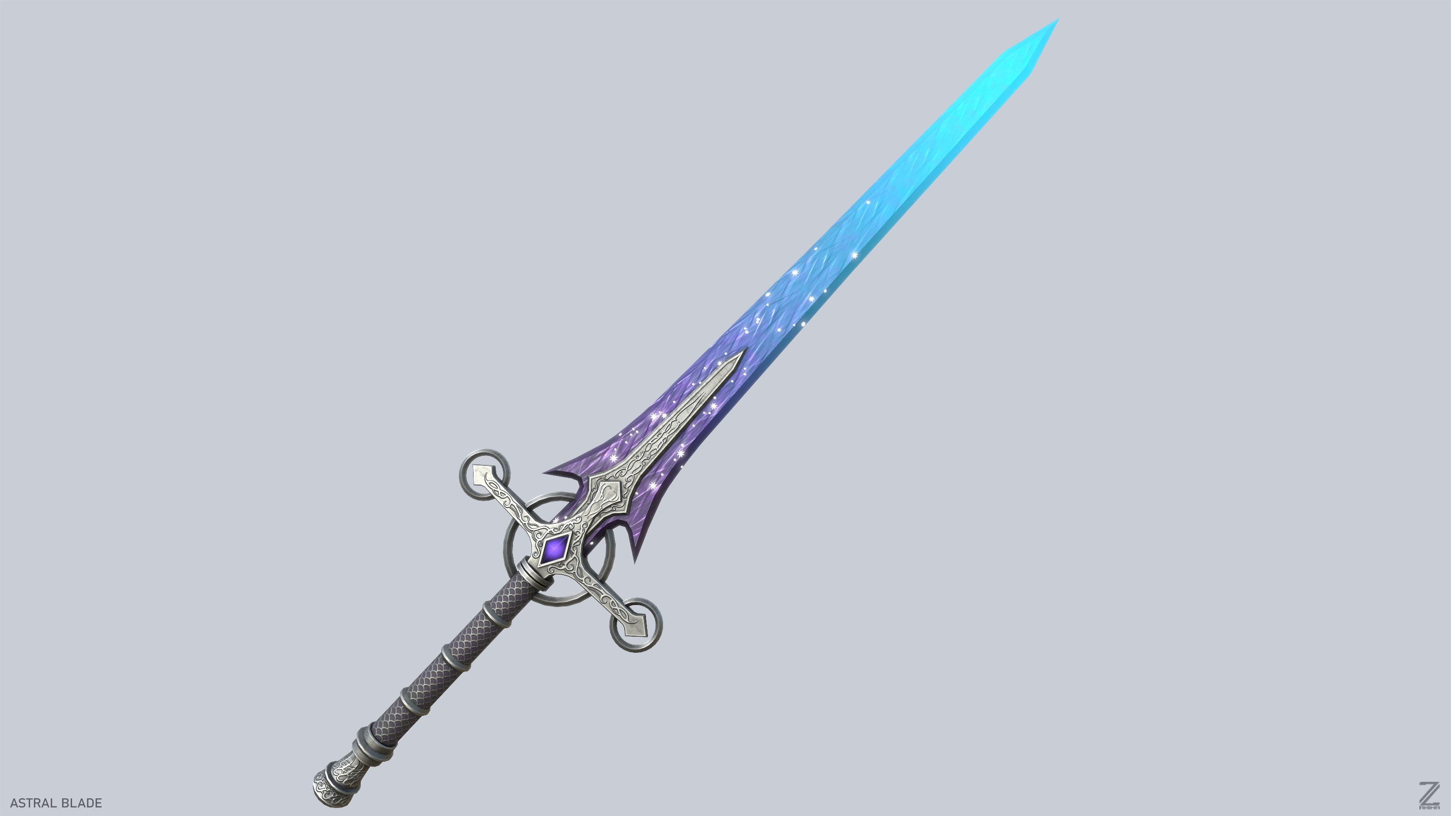 Astral blade Low-poly 3D model_6