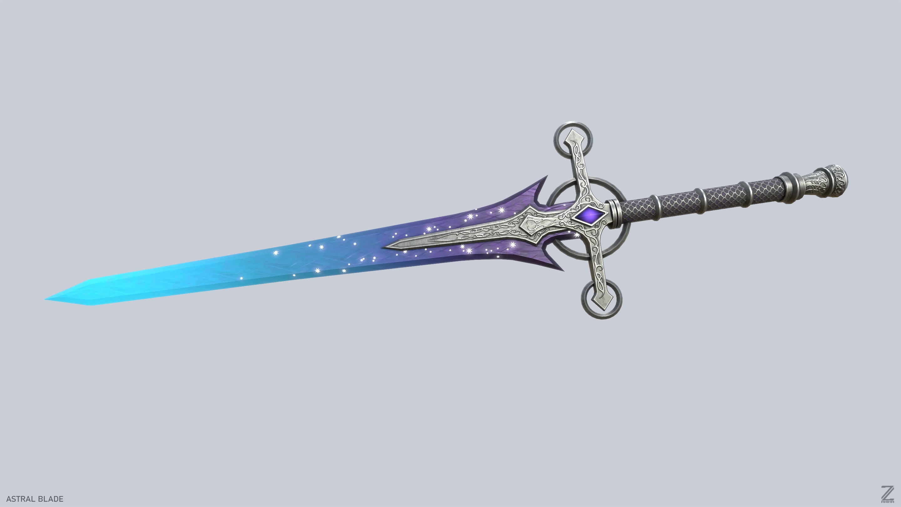Astral blade Low-poly 3D model_7
