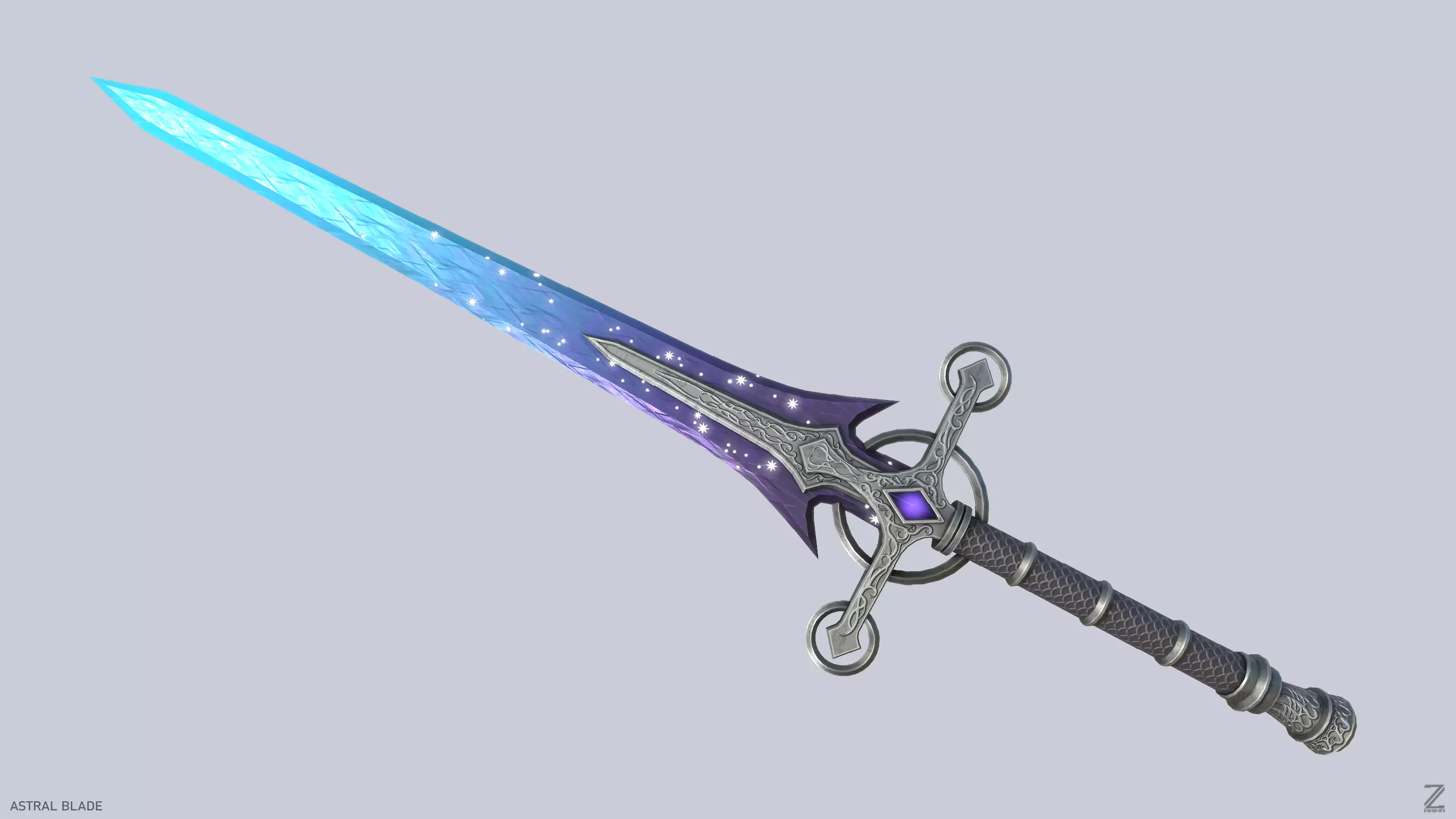 Astral blade Low-poly 3D model_0