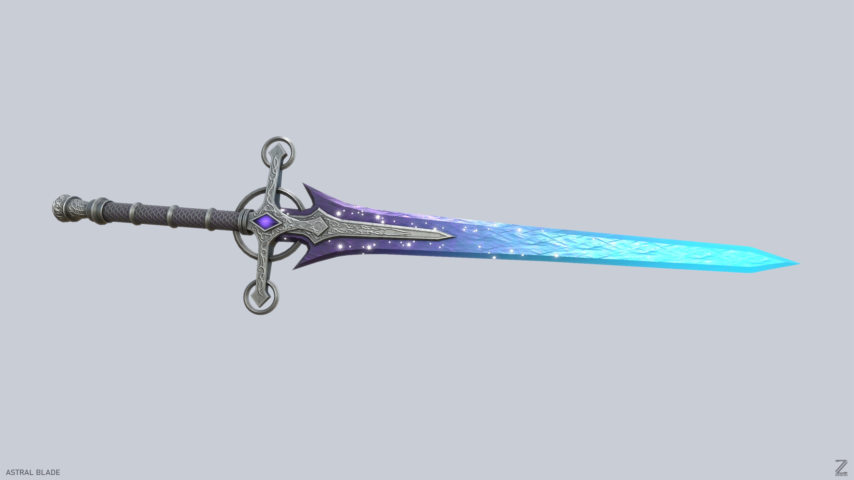 Astral blade Low-poly 3D model_2