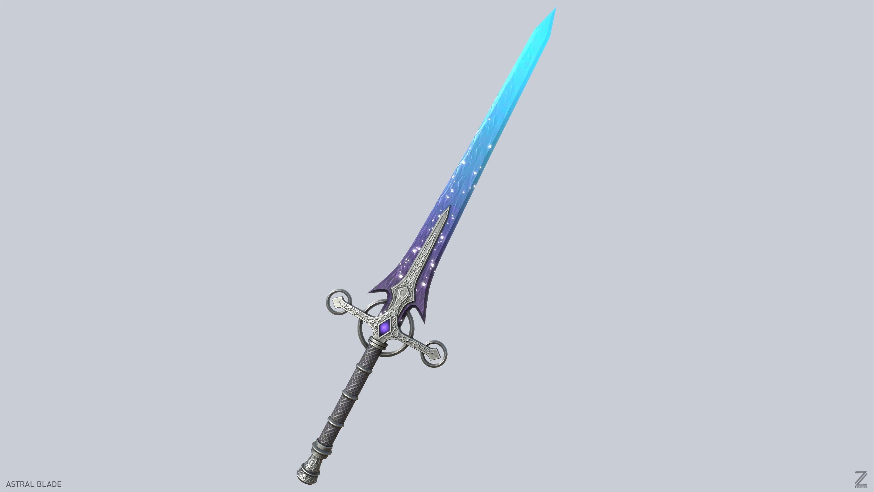 Astral blade Low-poly 3D model_4