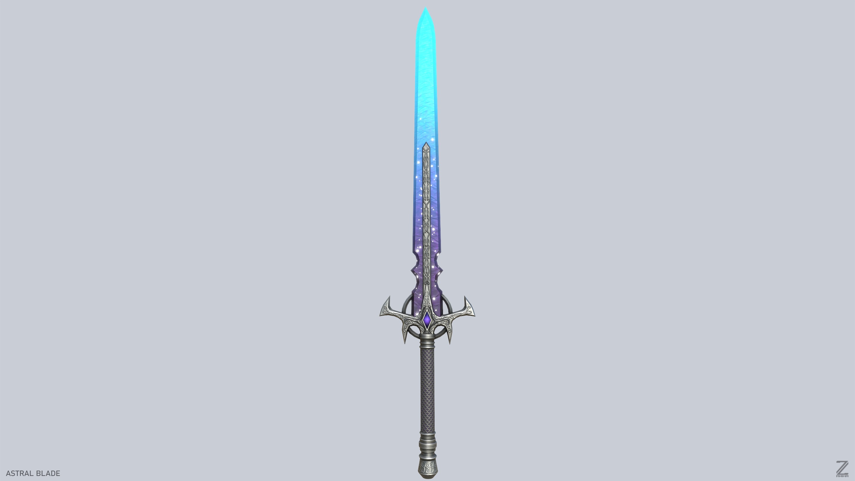 Astral blade Low-poly 3D model_4