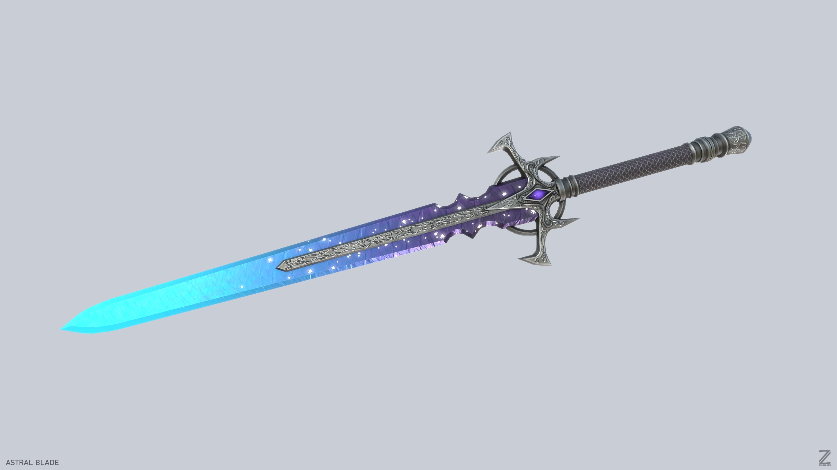 Astral blade Low-poly 3D model_7