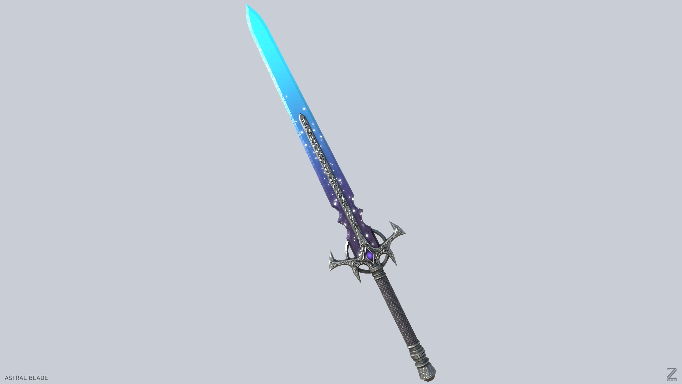 Astral blade Low-poly 3D model_2