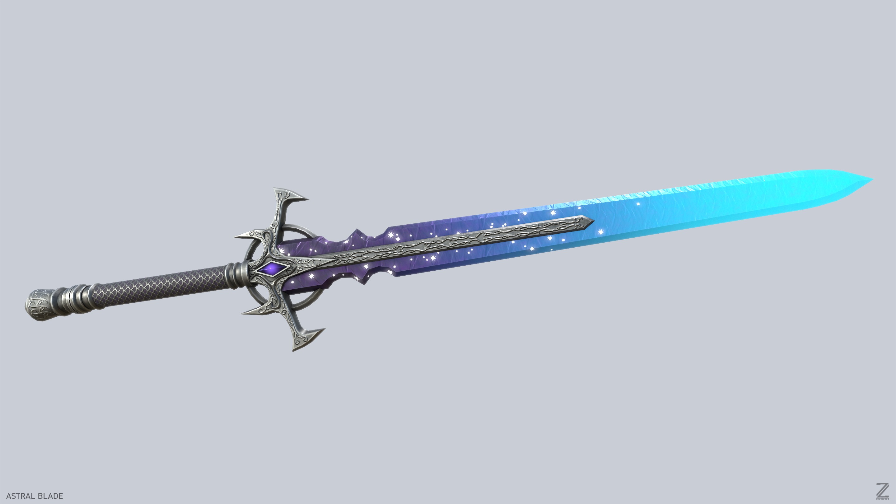 Astral blade Low-poly 3D model_6