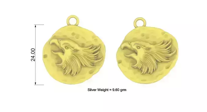 Eagle Medallion Pendant Design