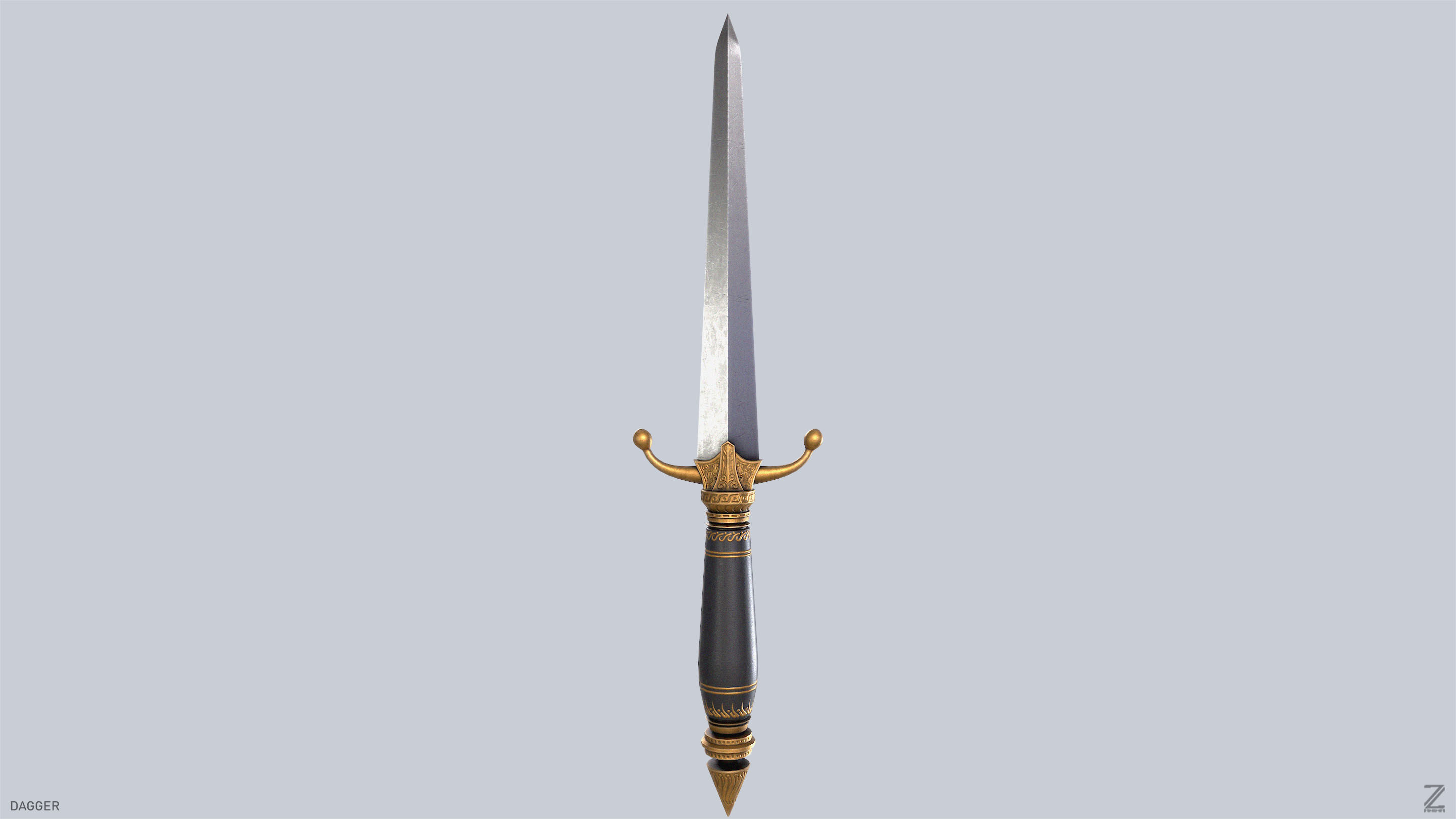 Dagger Low-poly 3D model_4