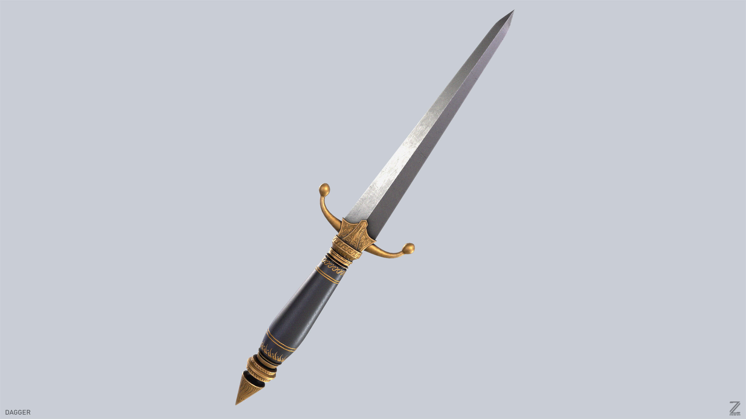 Dagger Low-poly 3D model_5