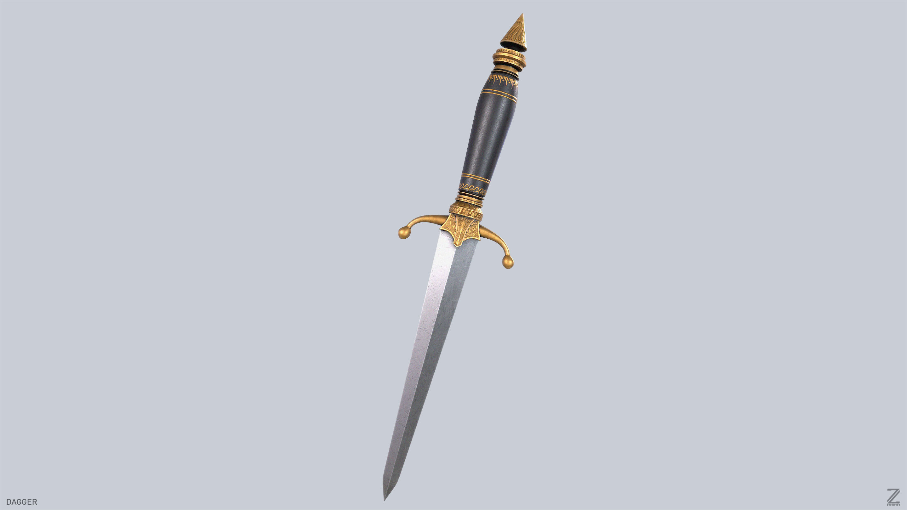 Dagger Low-poly 3D model_7