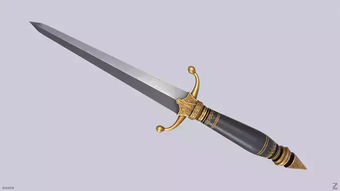 Dagger Low-poly 3D model