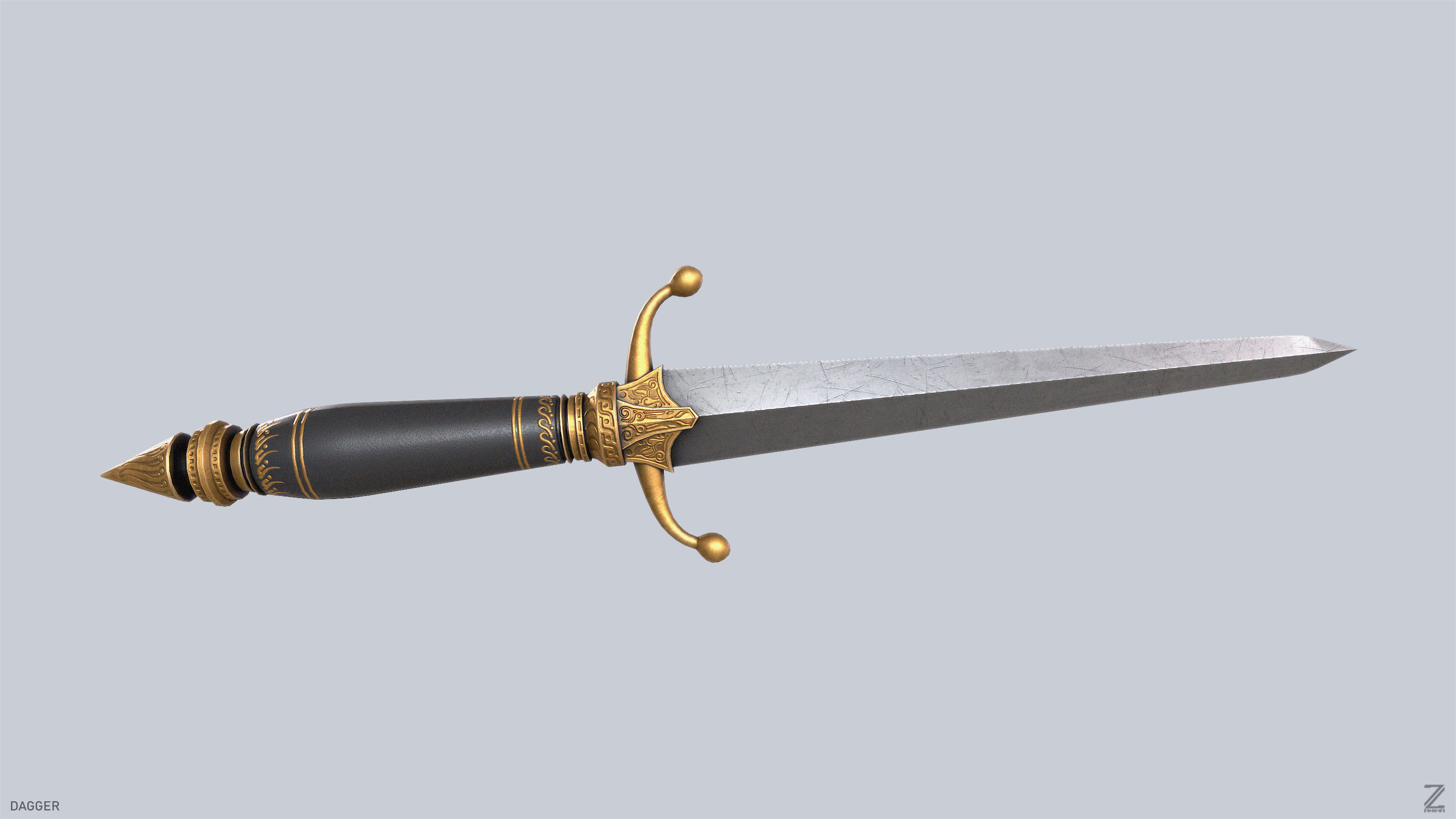 Dagger Low-poly 3D model_2
