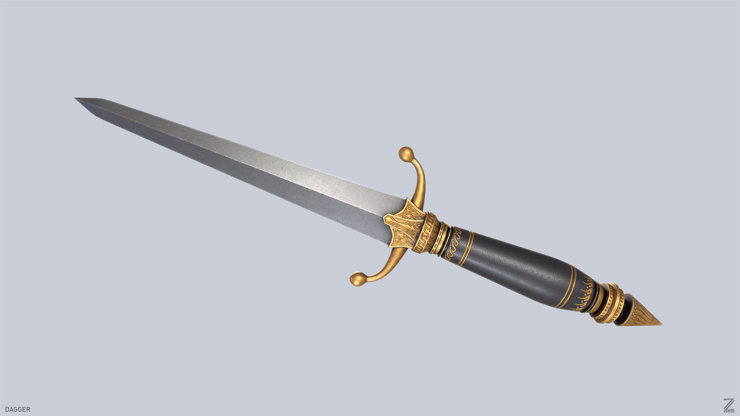 Dagger Low-poly 3D model_8