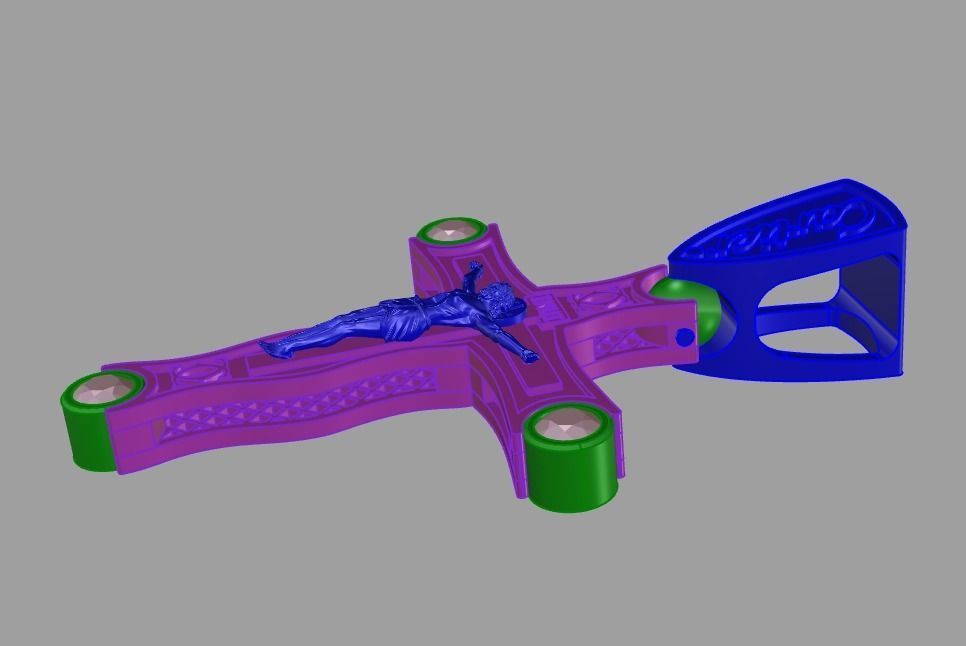 Cross with enamel 3D print model_7