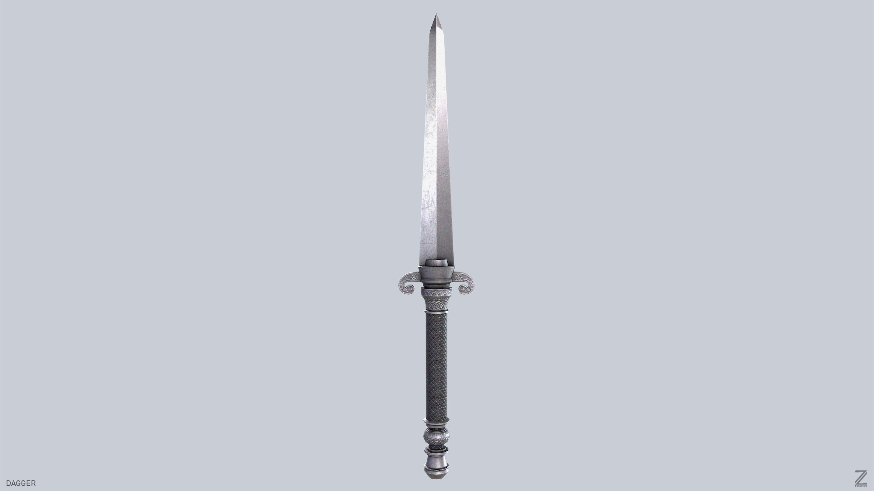 Dagger Low-poly 3D model_4