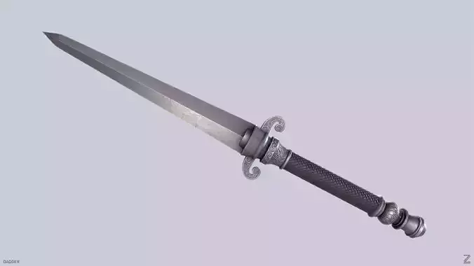Dagger Low-poly 3D model Dagger Low-poly 3D model
