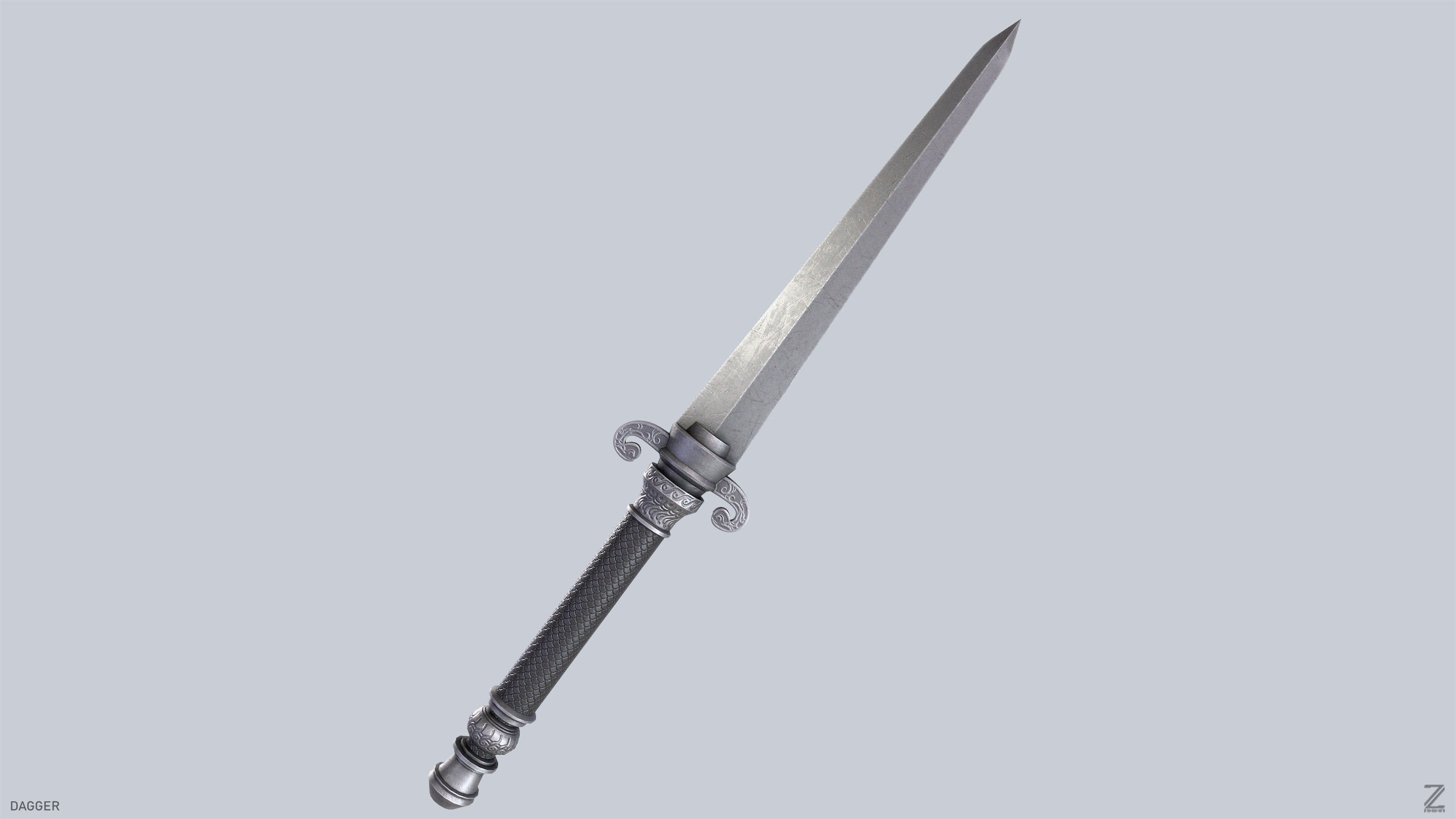 Dagger Low-poly 3D model_5