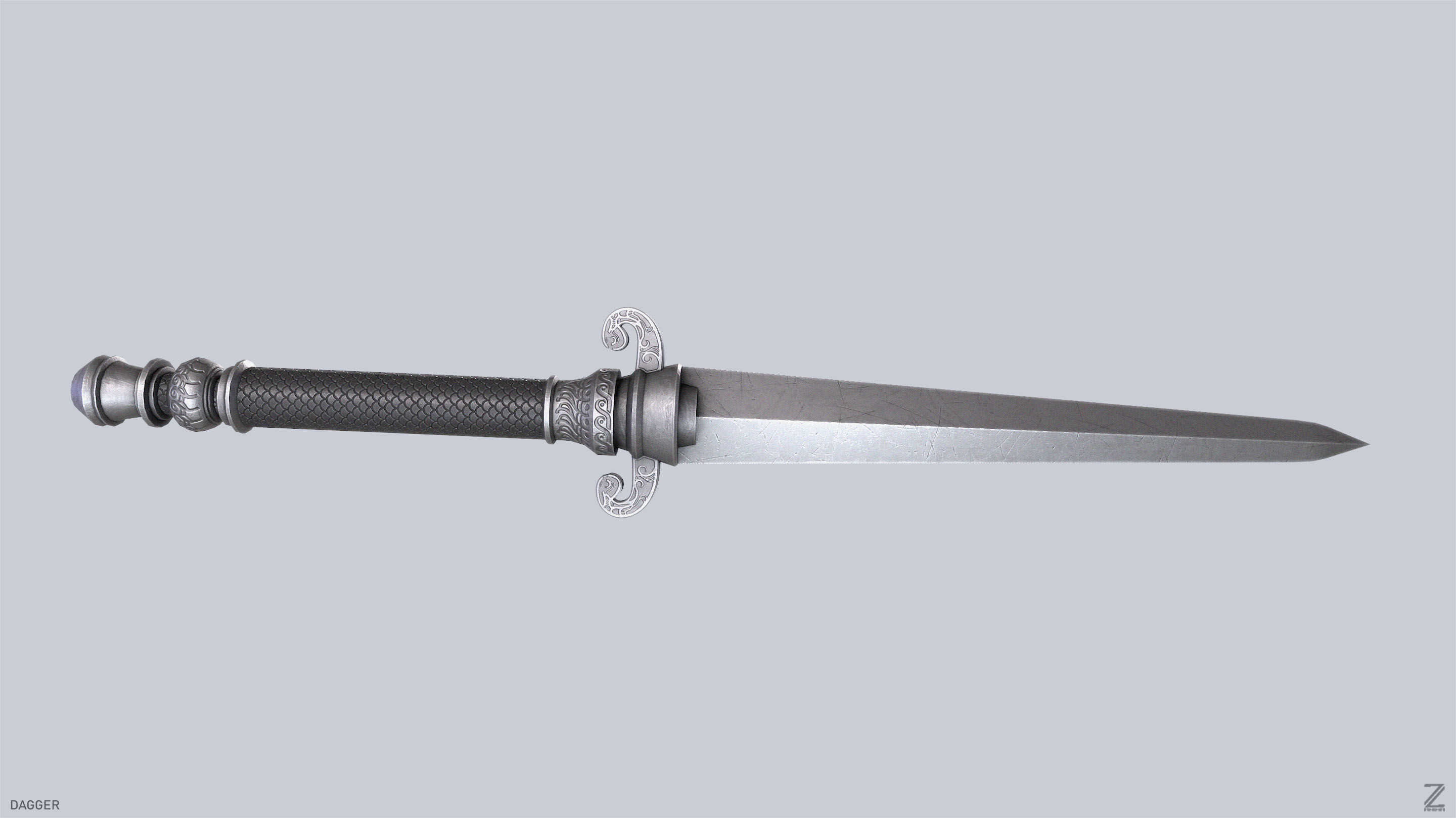 Dagger Low-poly 3D model_2