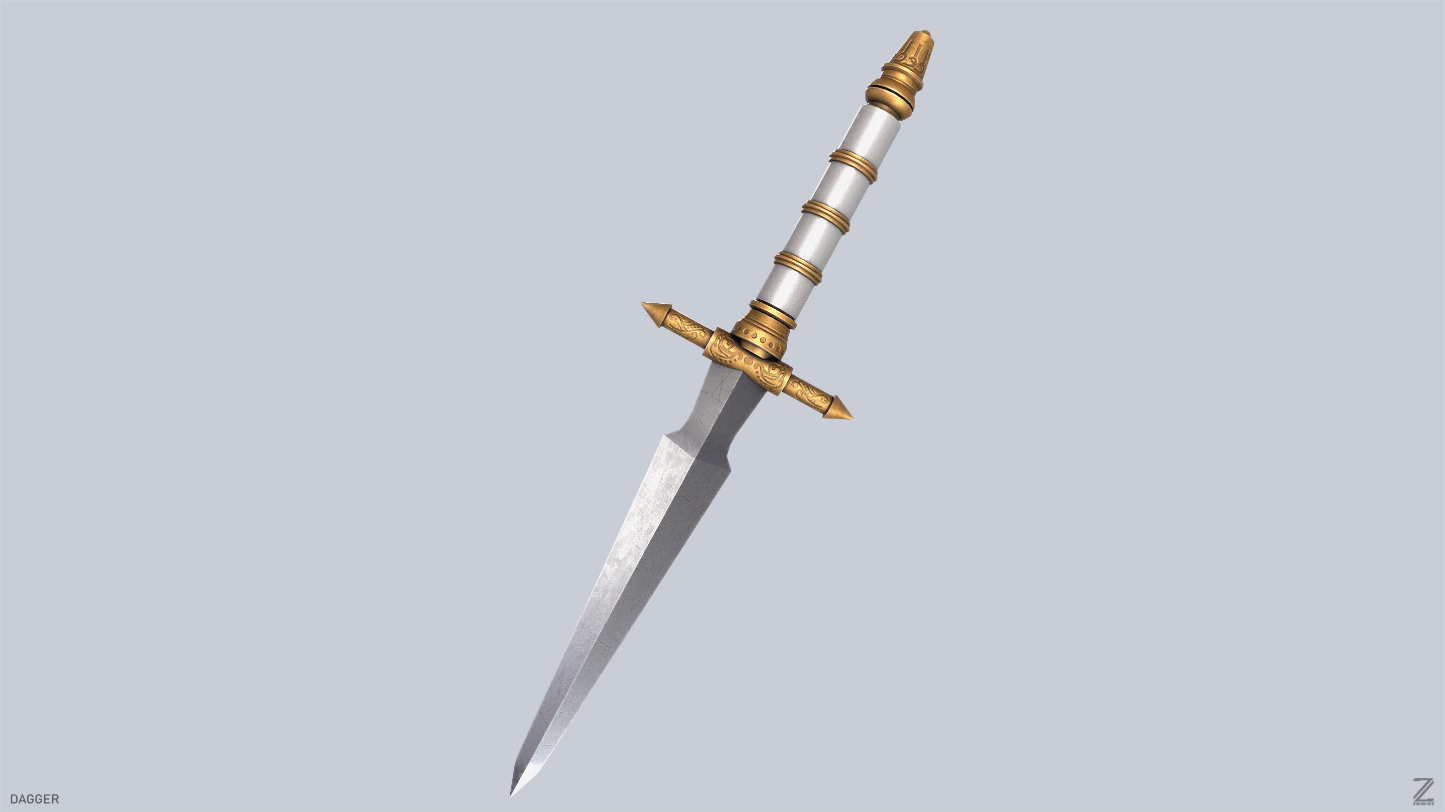 Dagger Low-poly 3D model_6