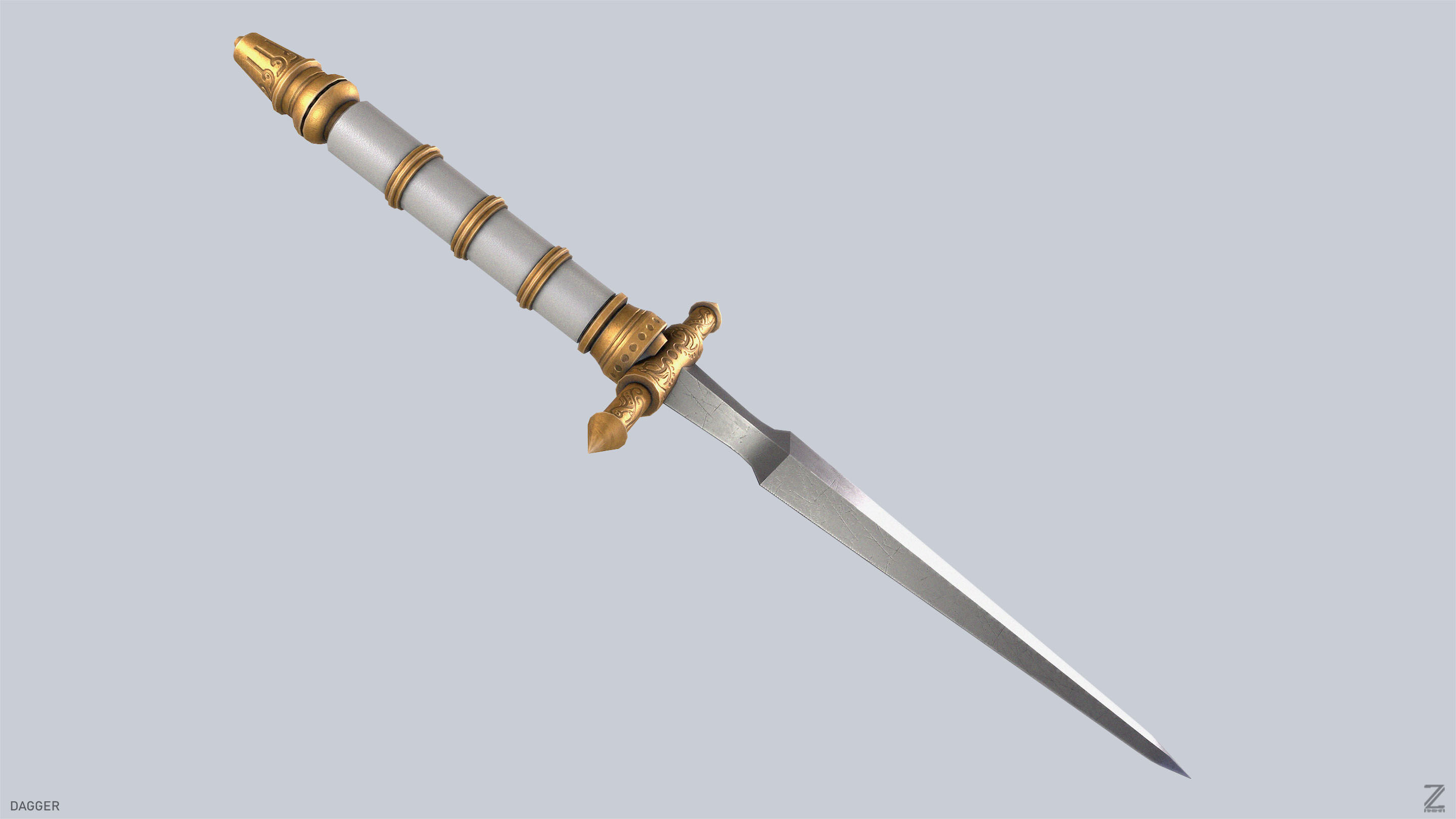 Dagger Low-poly 3D model_7