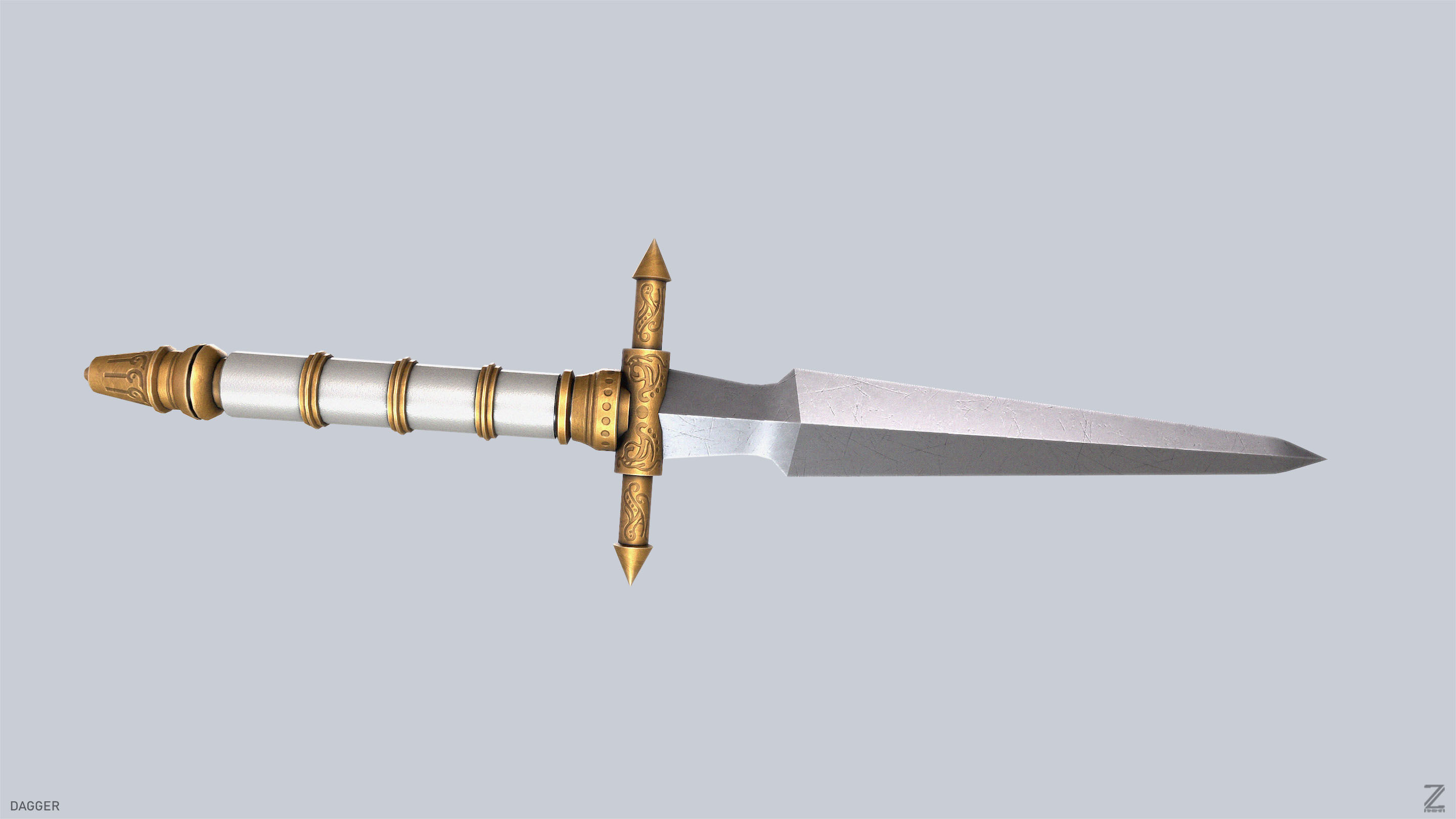 Dagger Low-poly 3D model_2