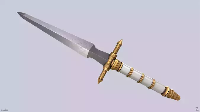 Dagger Low-poly 3D model Dagger Low-poly 3D model