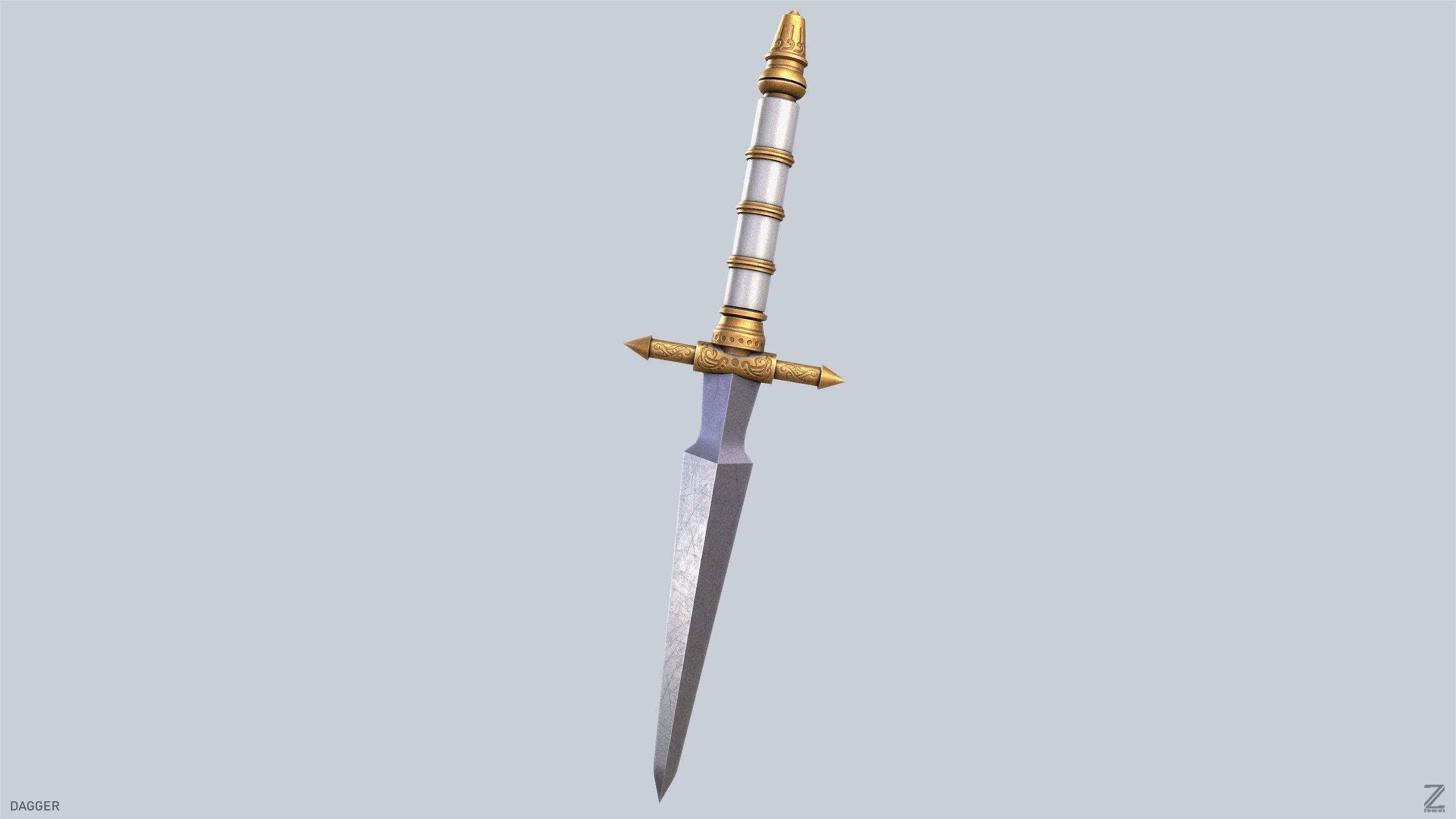 Dagger Low-poly 3D model_5