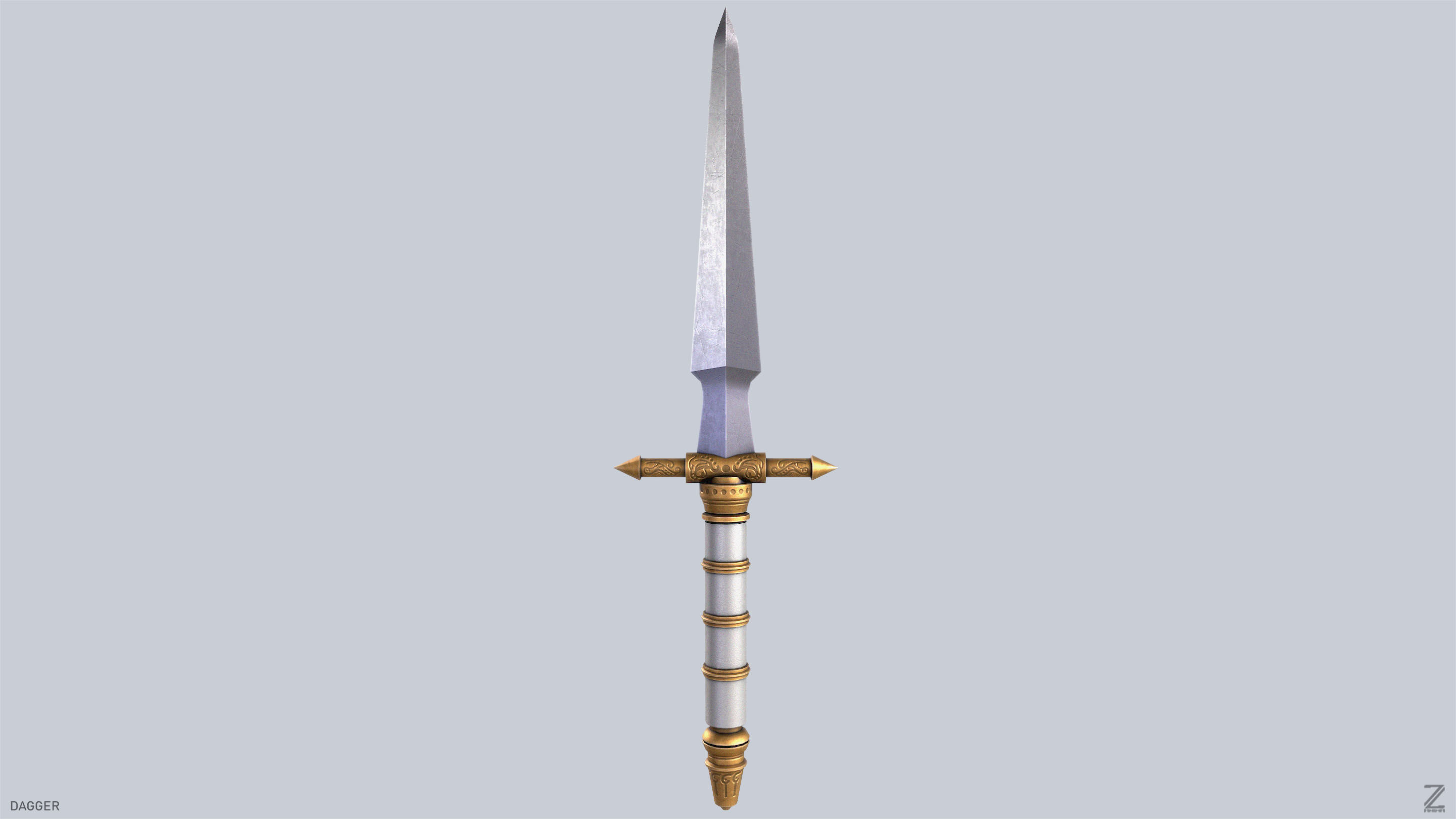 Dagger Low-poly 3D model_4