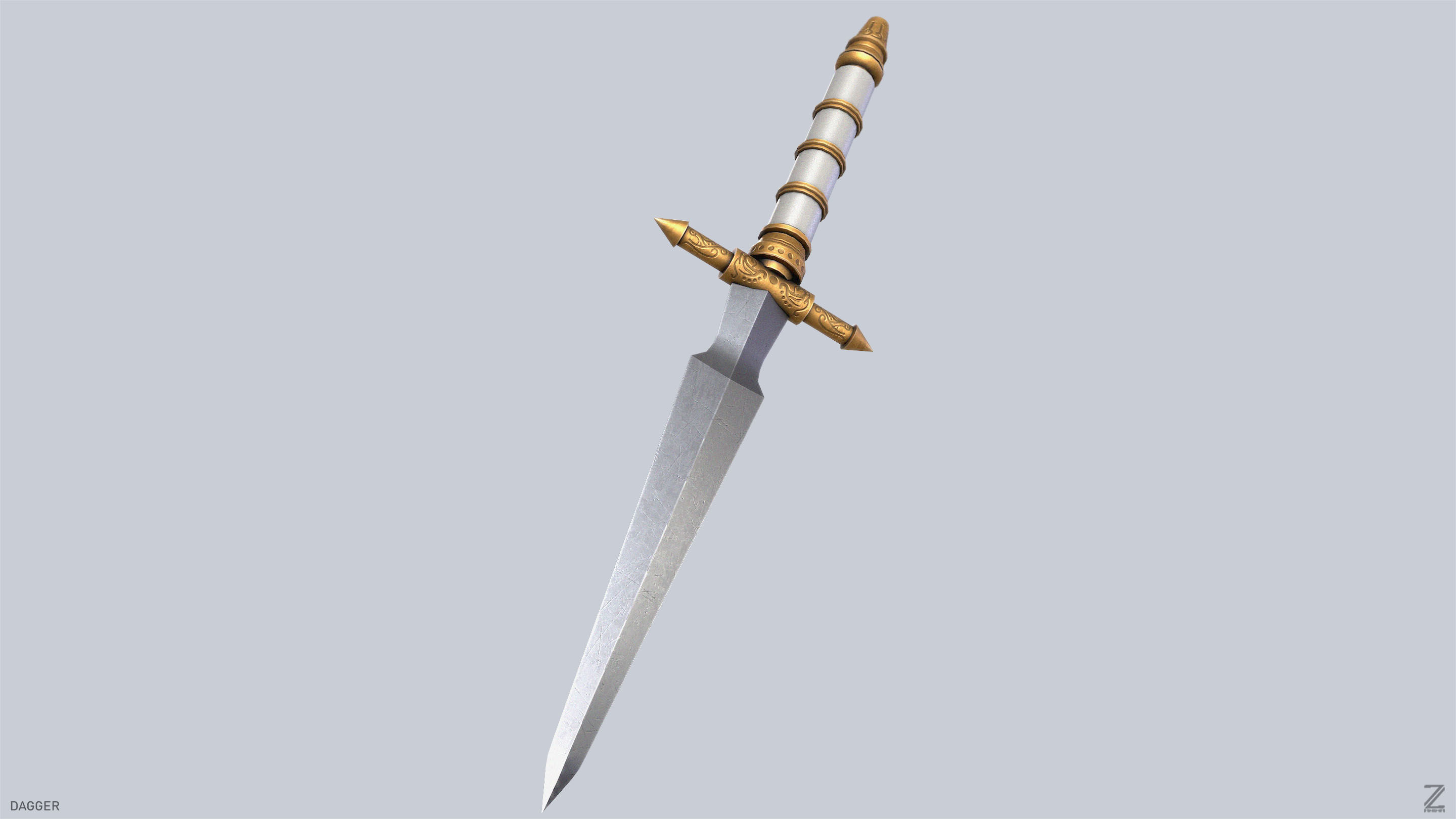 Dagger Low-poly 3D model_8