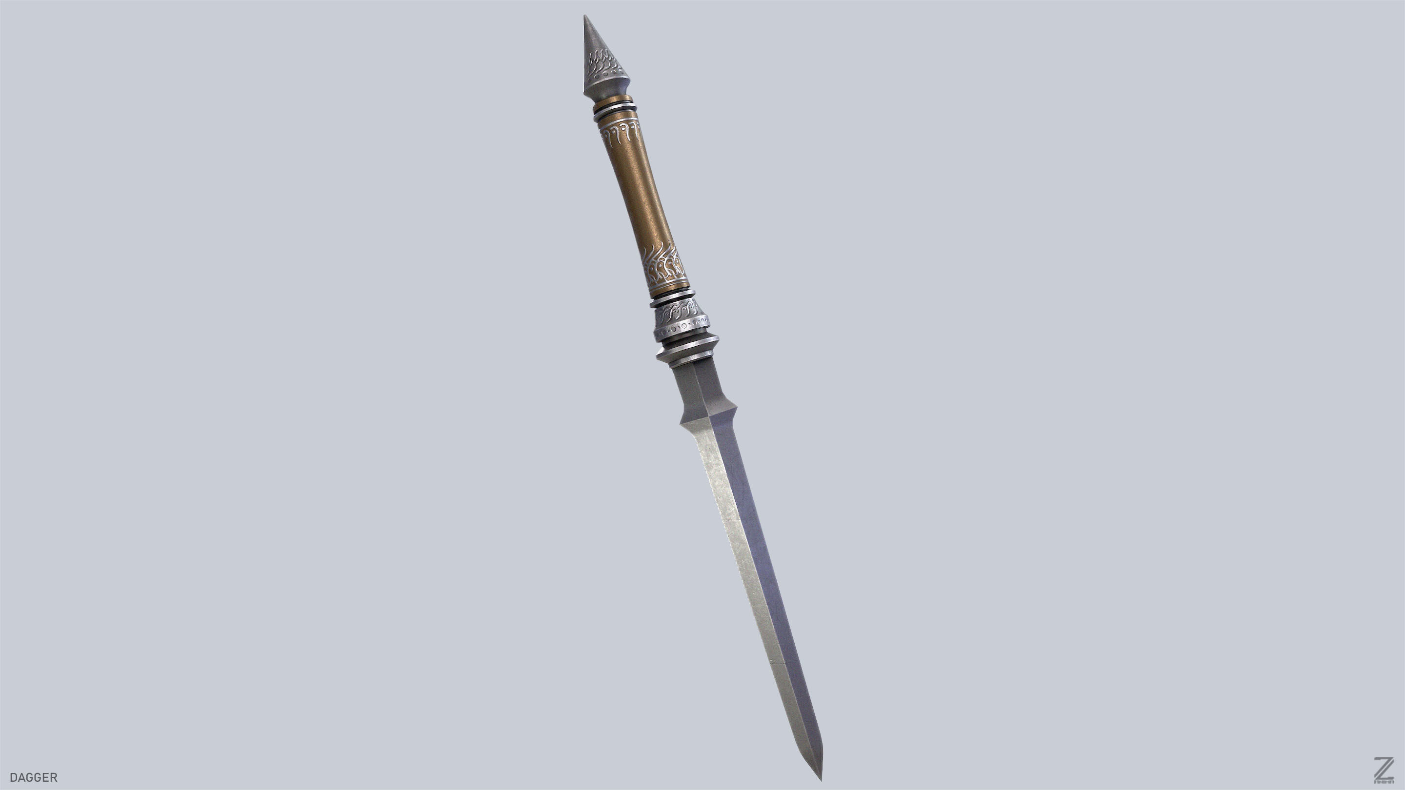 Dagger Low-poly 3D model_5