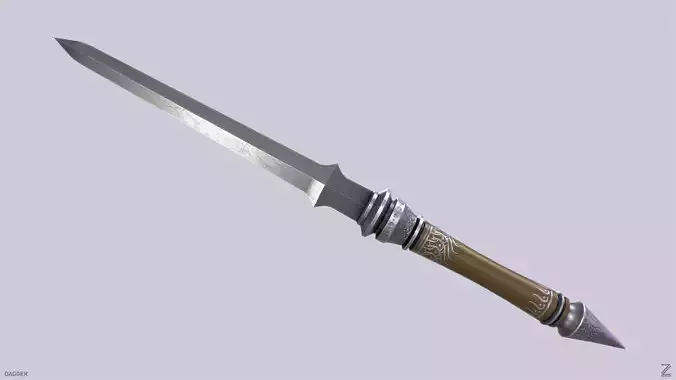 Dagger Low-poly 3D model Dagger Low-poly 3D model