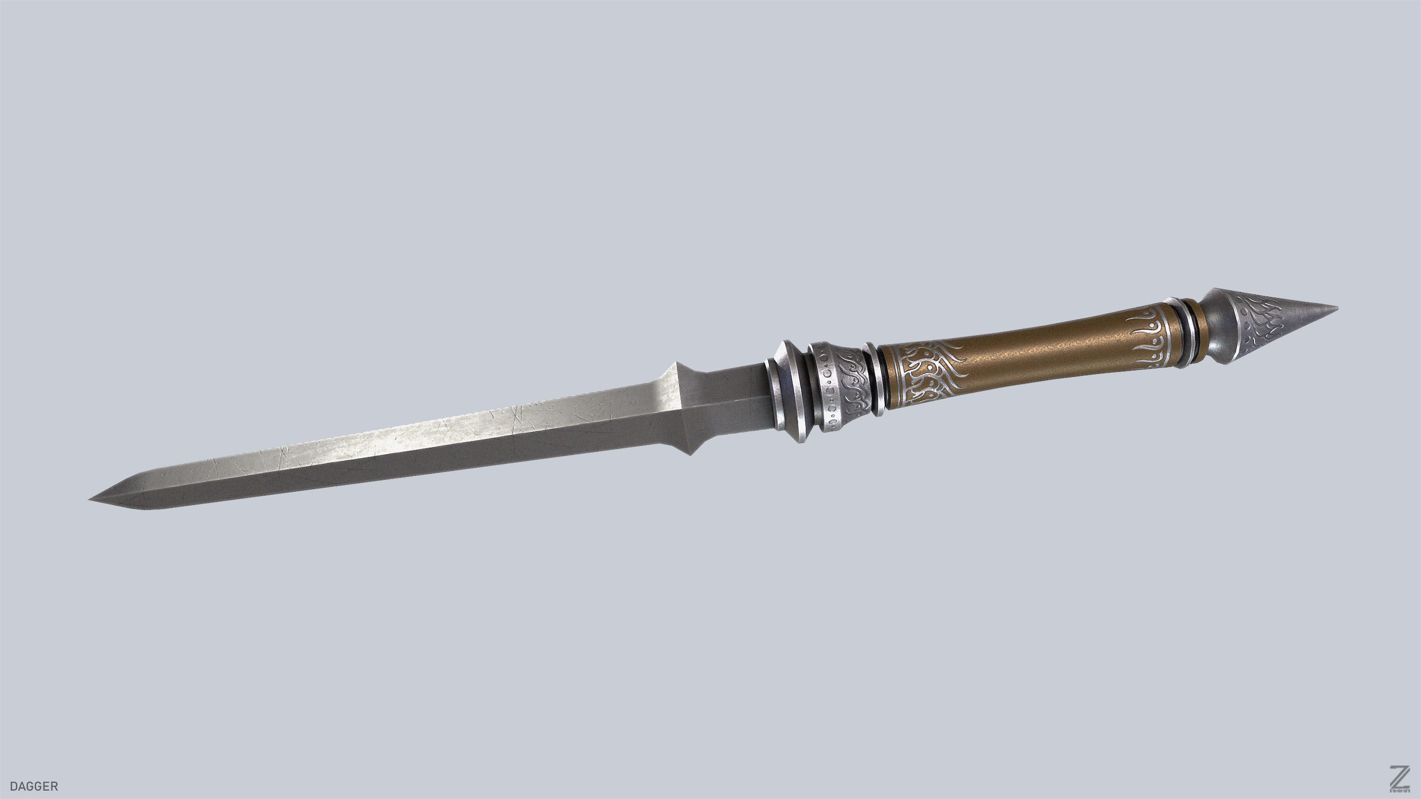 Dagger Low-poly 3D model_2