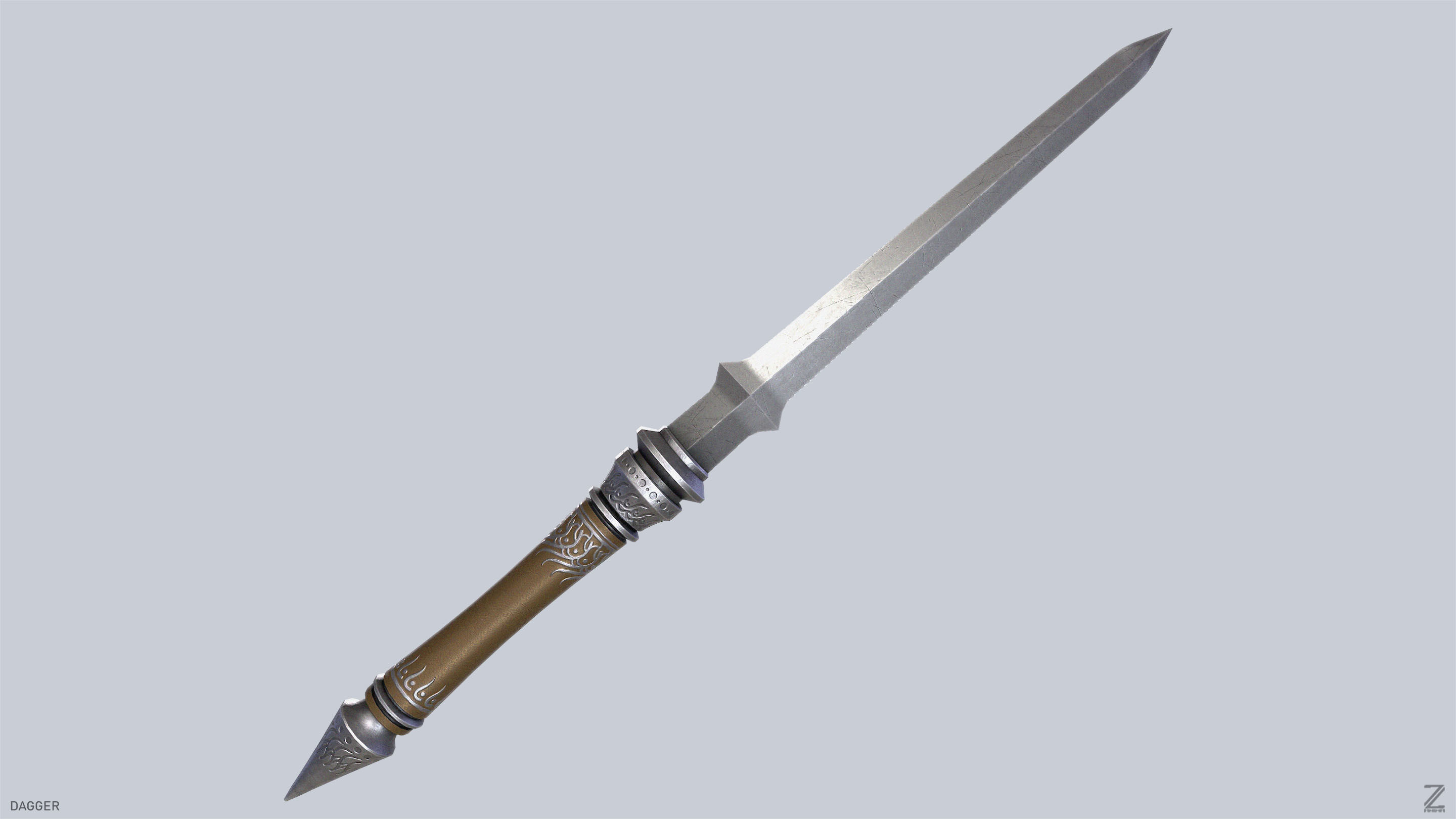 Dagger Low-poly 3D model_6