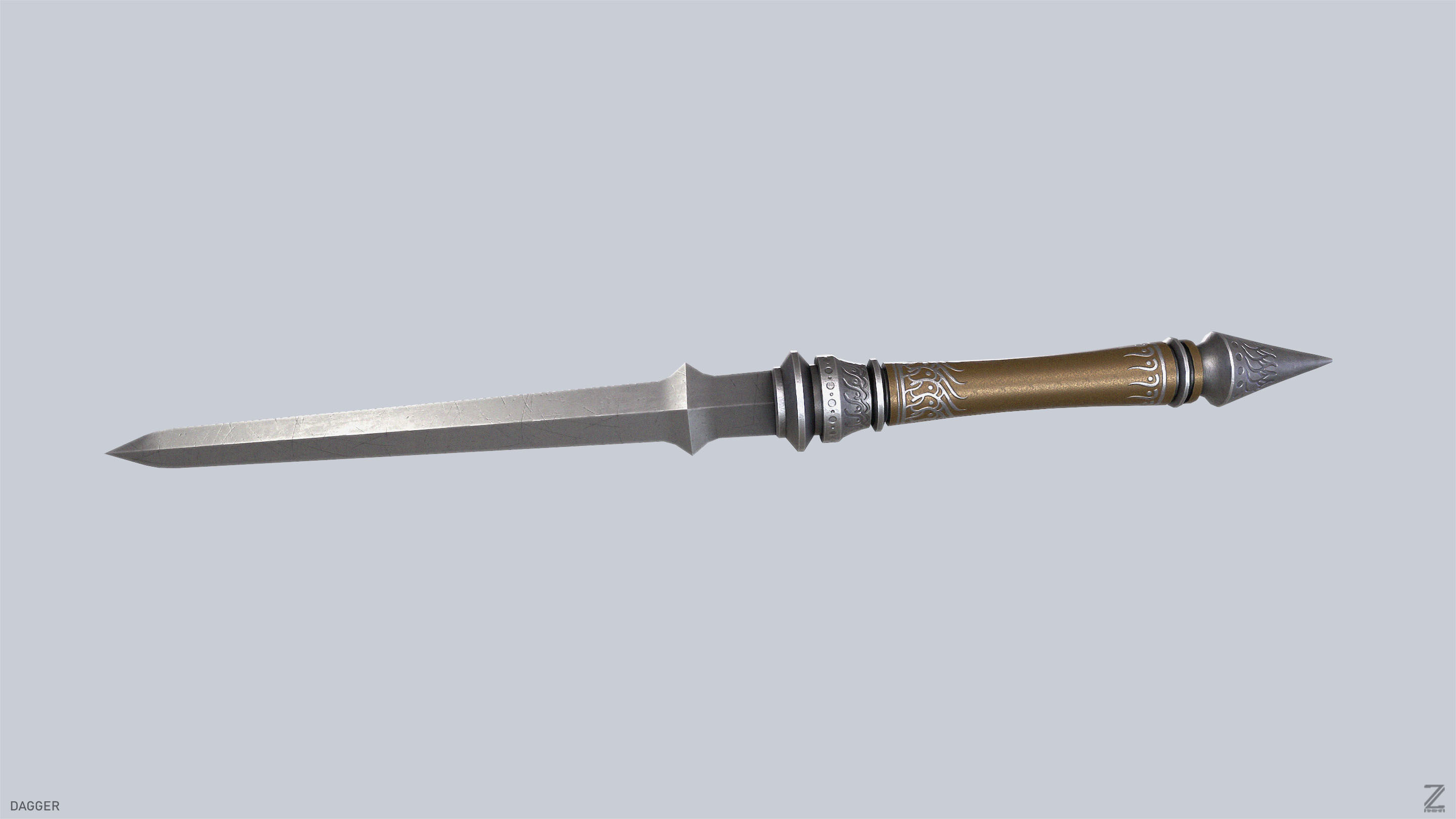 Dagger Low-poly 3D model_7