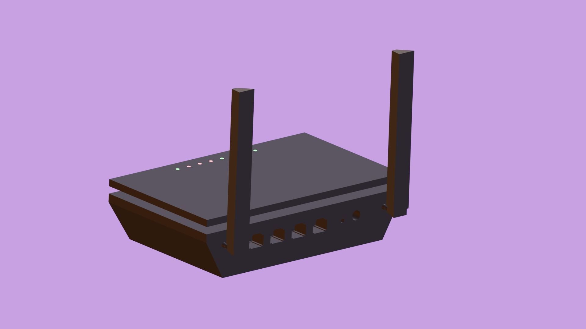 Low Poly Modem router Free low-poly 3D model_1