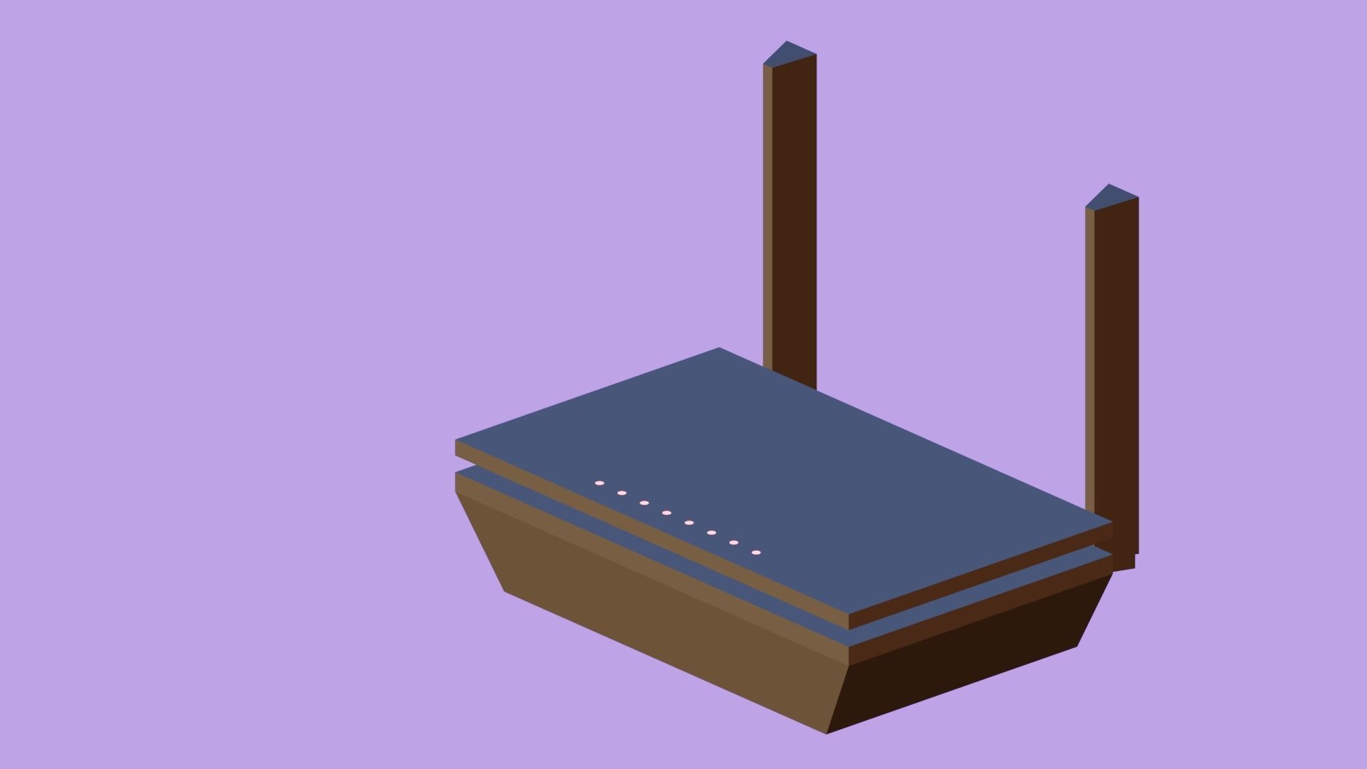 Low Poly Modem router Free low-poly 3D model_2