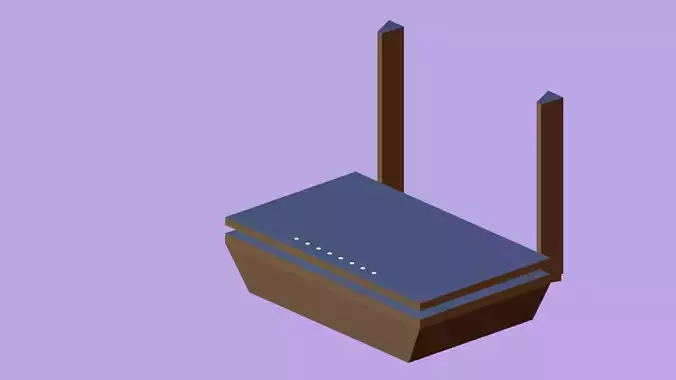 Low Poly Modem router