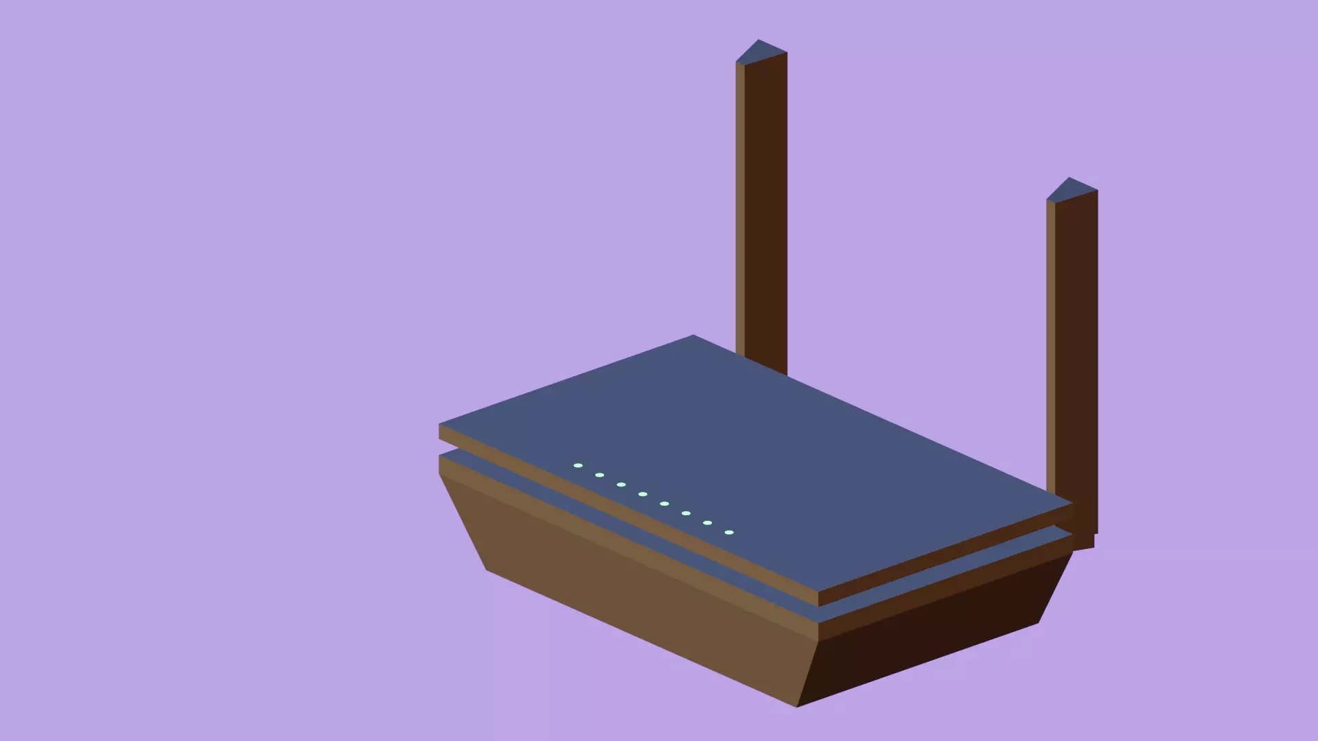 Low Poly Modem router Free low-poly 3D model_0