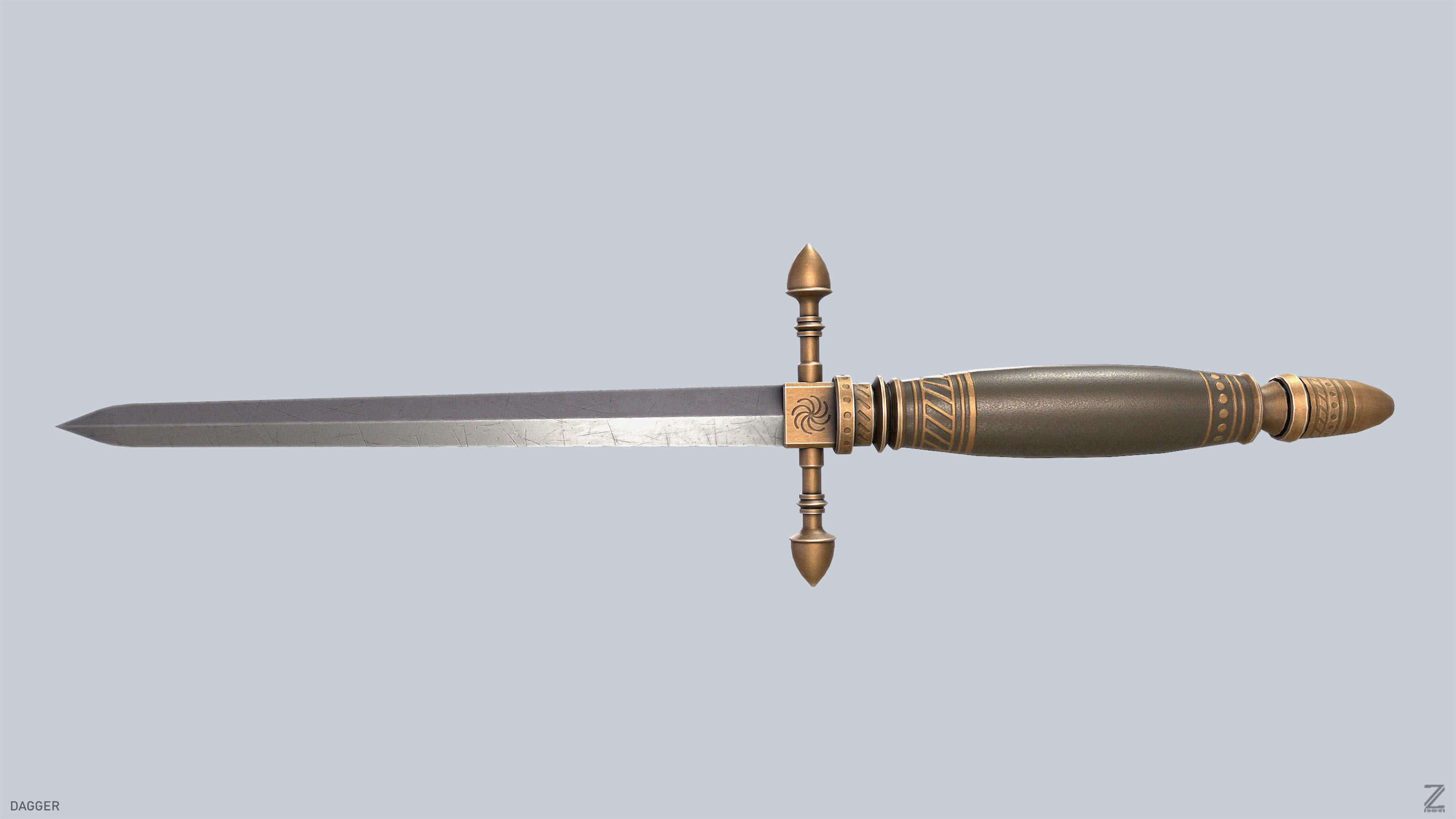 Dagger Low-poly 3D model_7